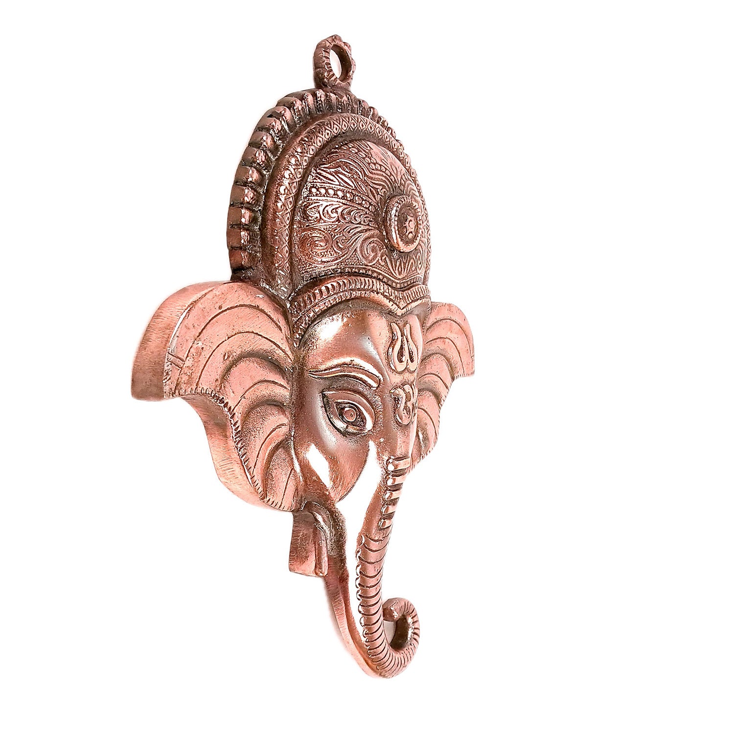 Ganesh Wall Hanging Statue | Lord Ganesha Face Wall Idol - For Puja, Home, Wall, Entrance, Living Room Decor & Gift - 13 Inch - Apkamart