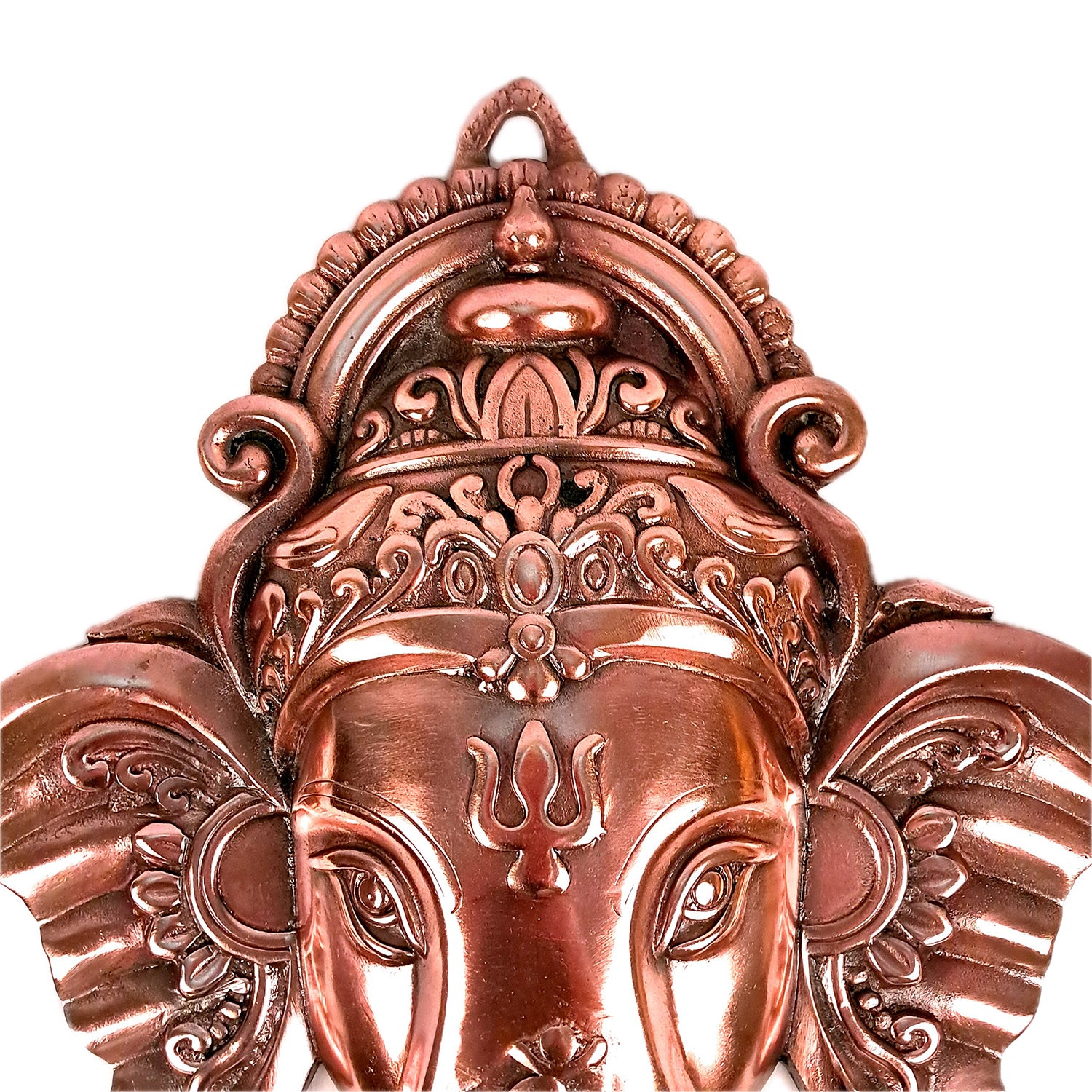 Ganesh Wall Hanging Idol | Lord Ganesha Face Wall Statue - For Puja, Home, Wall, Entrance, Living Room Decor & Gift - 22 Inch - Apkamart