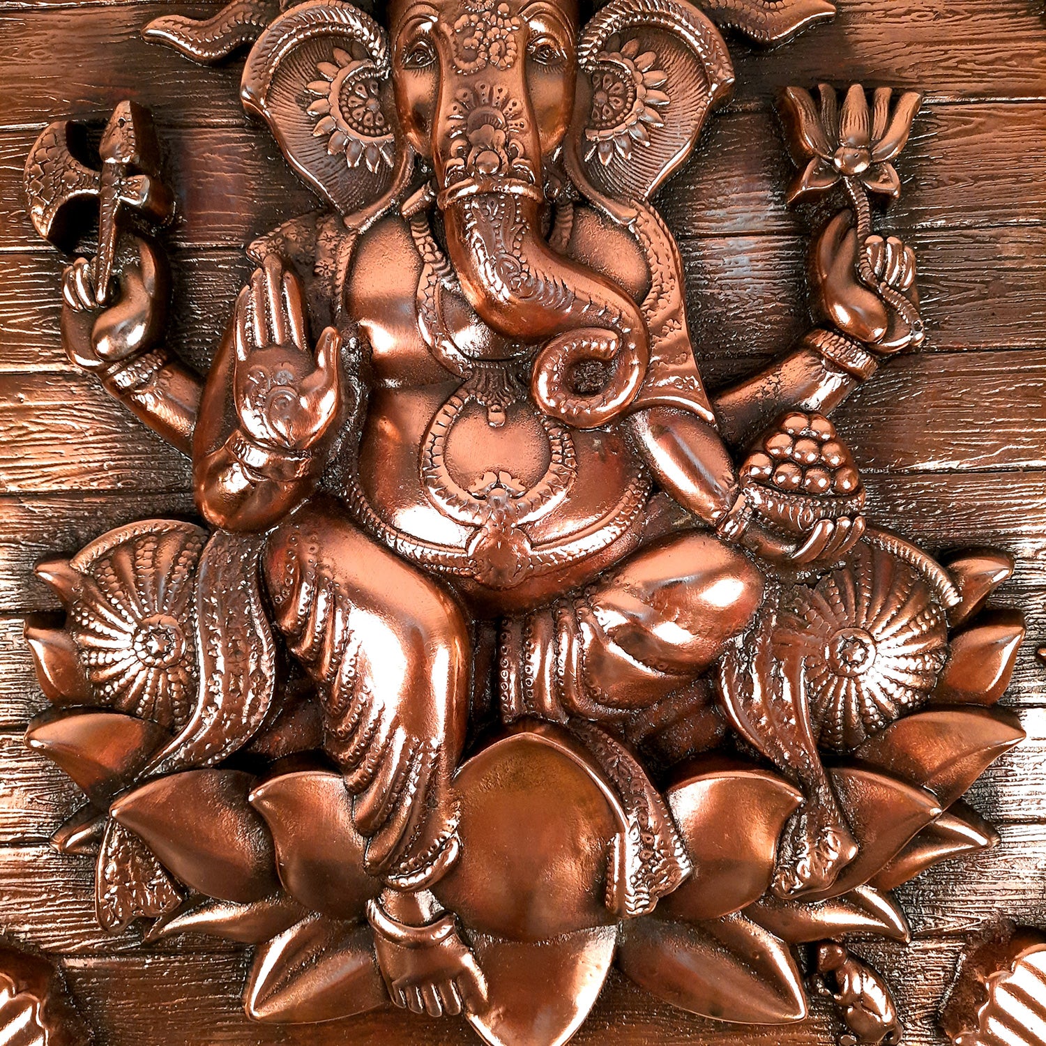 Ganesh Wall Hanging Idol | Lord Ganesha Wall Decor for Big Walls - For Puja, Home, Entrance, Big Walls, Living Room & Gift - 24 Inch - Apkamart