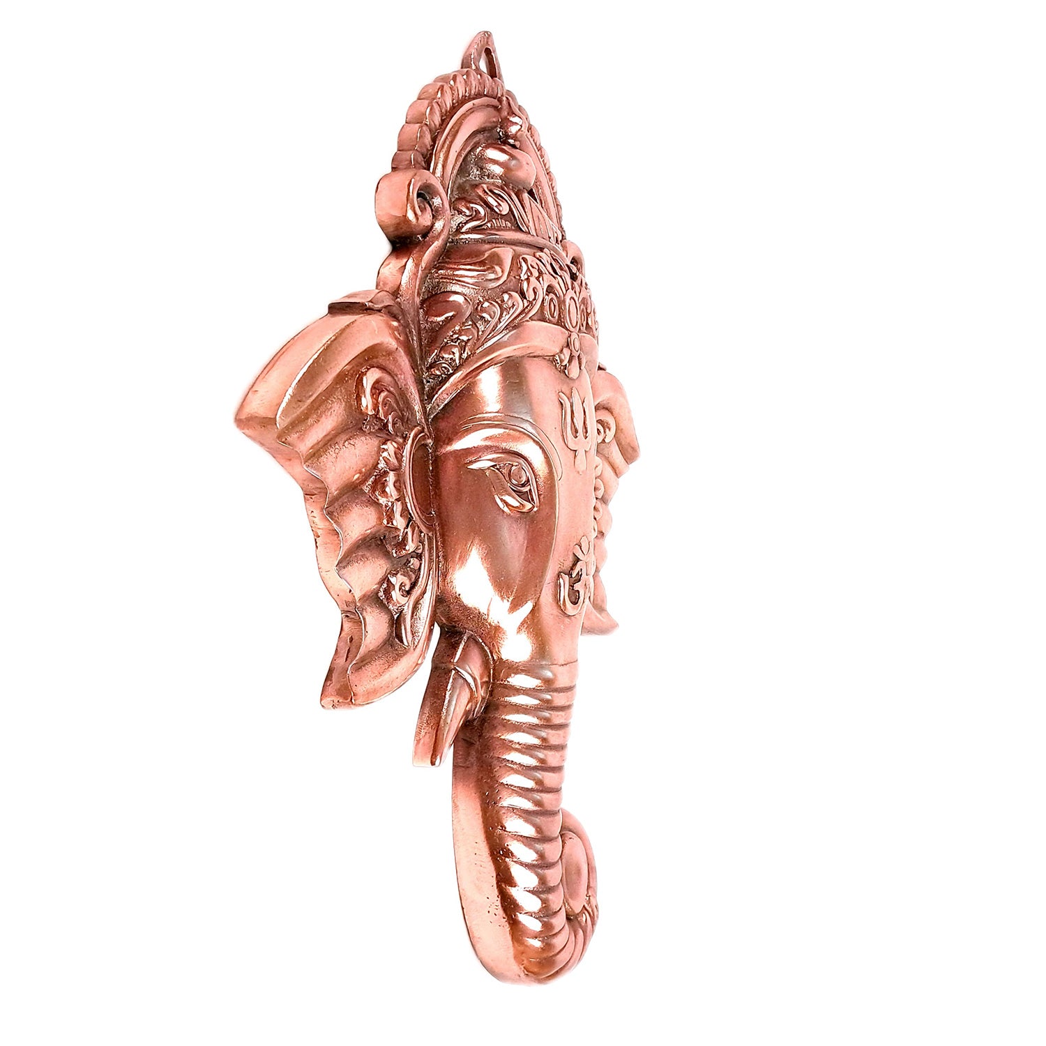 Ganesh Wall Hanging Idol | Lord Ganesha Face Wall Statue - For Puja, Home, Wall, Entrance, Living Room Decor & Gift - 22 Inch - Apkamart