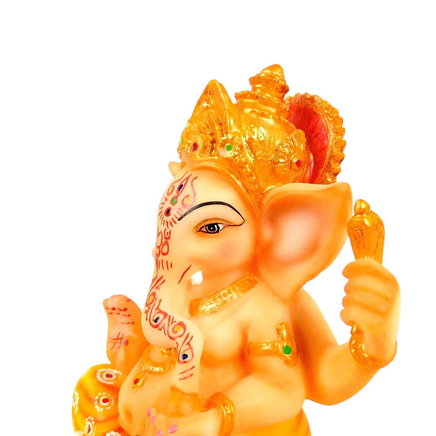 Ganesh Ji Statue | Lord Ganesha Idol for Home, Pooja Room & Vastu | Religious Table Decor, Diwali & Housewarming Gift - 9 Inch - Apkamart