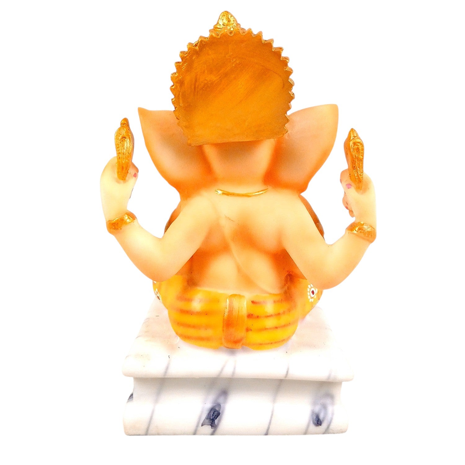 Ganesh Ji Statue | Lord Ganesha Idol for Home, Pooja Room & Vastu | Religious Table Decor, Diwali & Housewarming Gift - 9 Inch - Apkamart