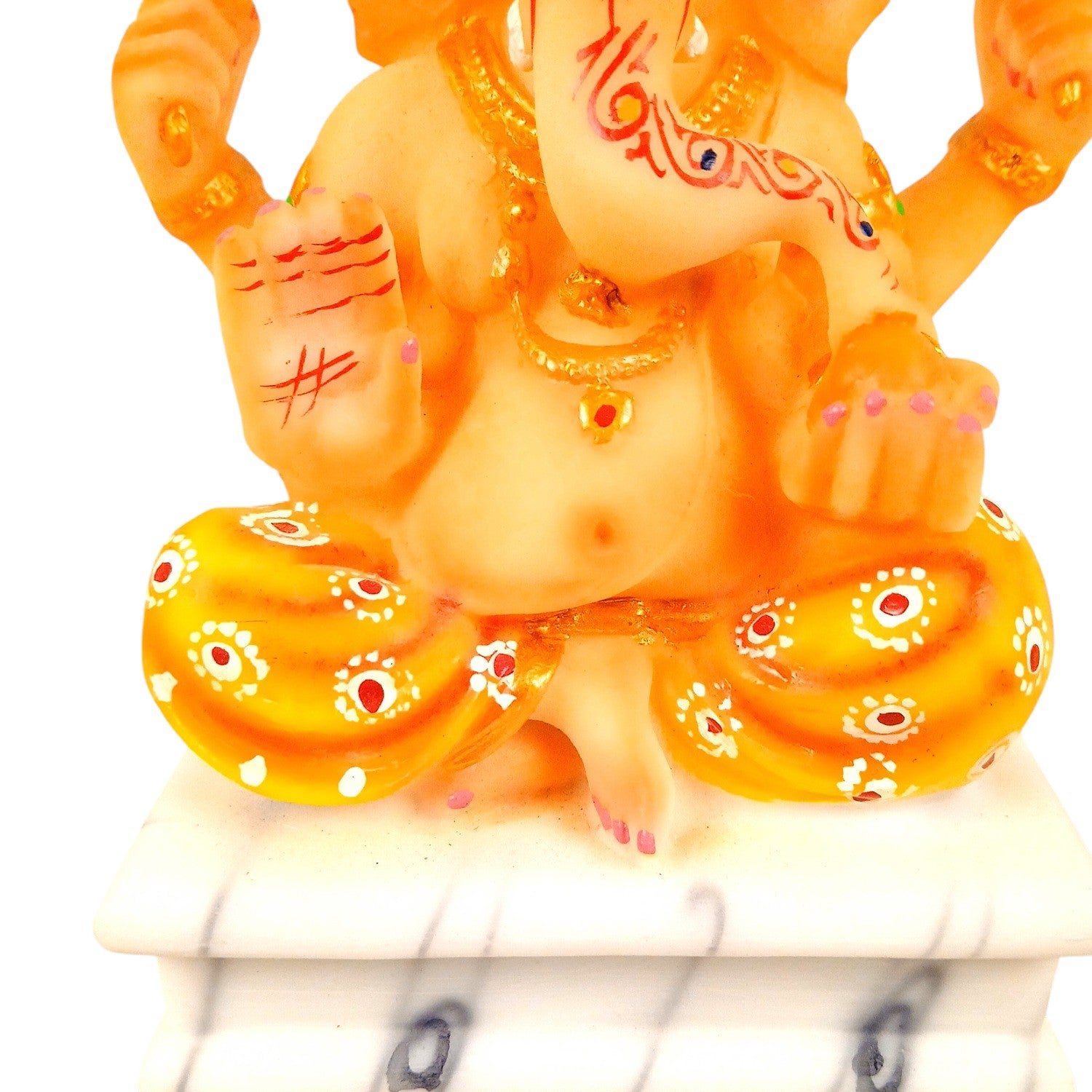 Ganesh Ji Statue | Lord Ganesha Idol for Home, Pooja Room & Vastu | Religious Table Decor, Diwali & Housewarming Gift - 9 Inch - Apkamart