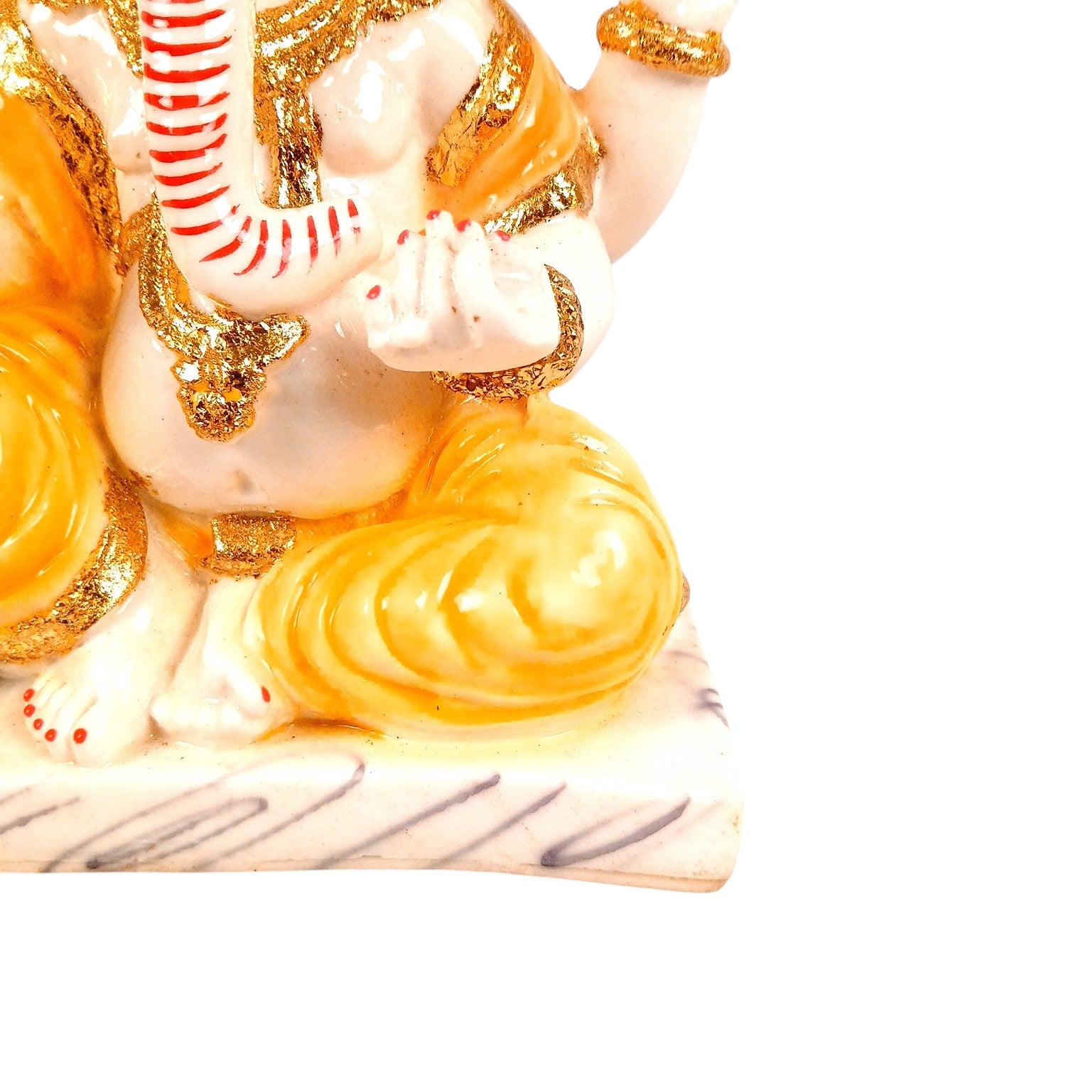 Ganesh Ji Statue | Lord Ganesha Idol for Home, Pooja Room & Vastu | Religious Table Decor, Diwali & Housewarming Gift - 9 Inch - Apkamart