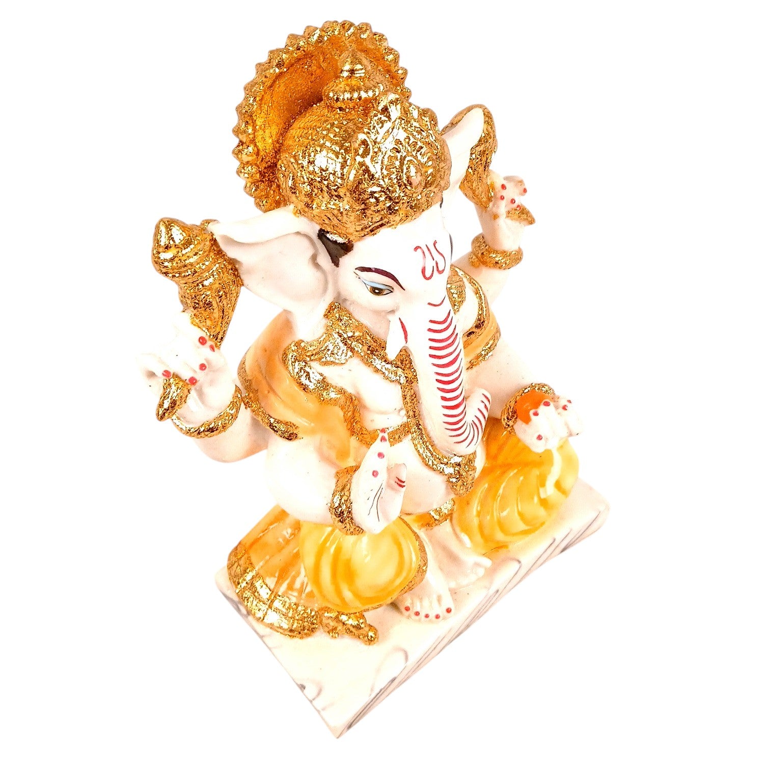 Ganesh Ji Statue | Lord Ganesha Idol for Home, Pooja Room & Vastu | Religious Table Decor, Diwali & Housewarming Gift - 9 Inch - Apkamart