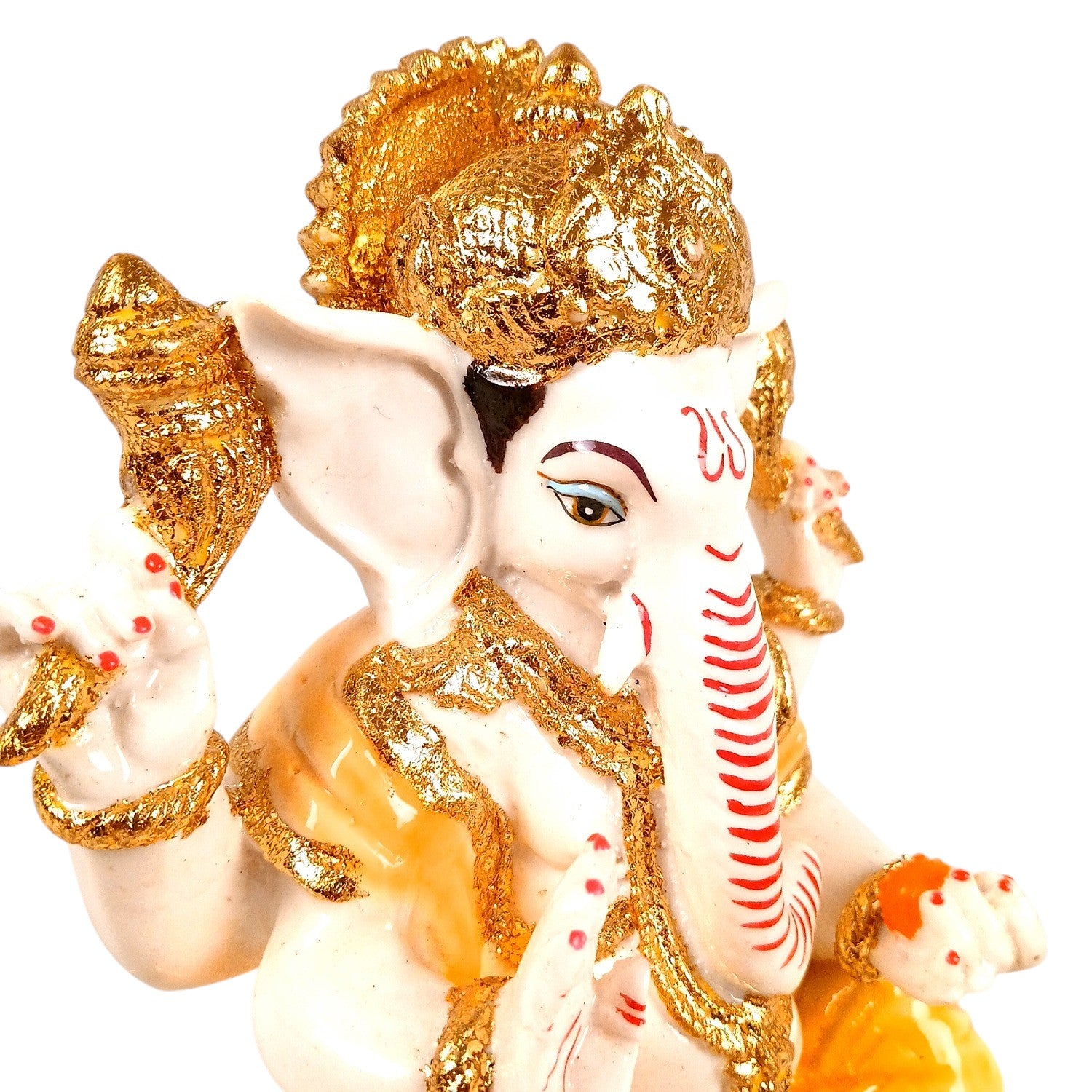 Ganesh Ji Statue | Lord Ganesha Idol for Home, Pooja Room & Vastu | Religious Table Decor, Diwali & Housewarming Gift - 9 Inch - Apkamart