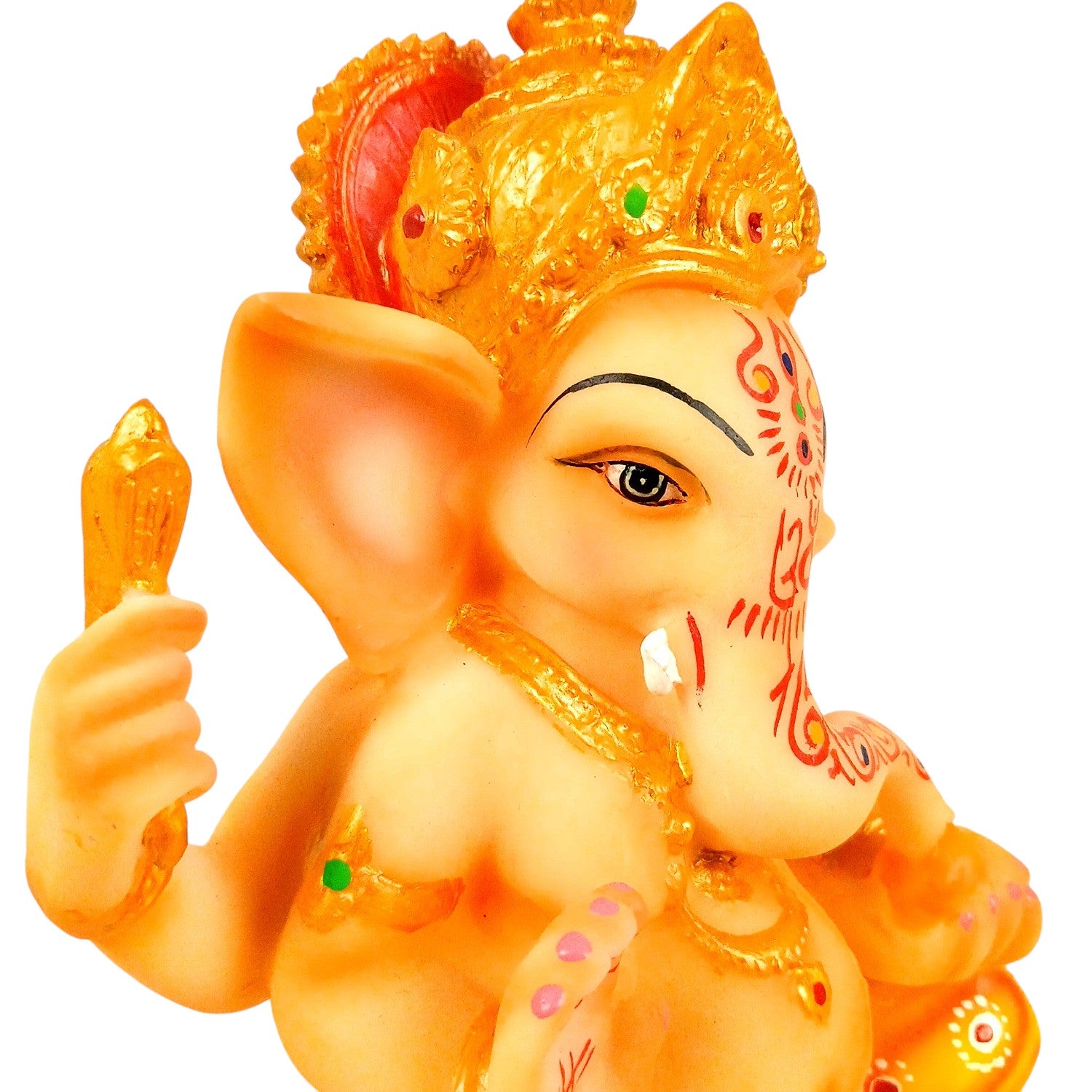 Ganesh Ji Statue | Lord Ganesha Idol for Home, Pooja Room & Vastu | Religious Table Decor, Diwali & Housewarming Gift - 9 Inch - Apkamart