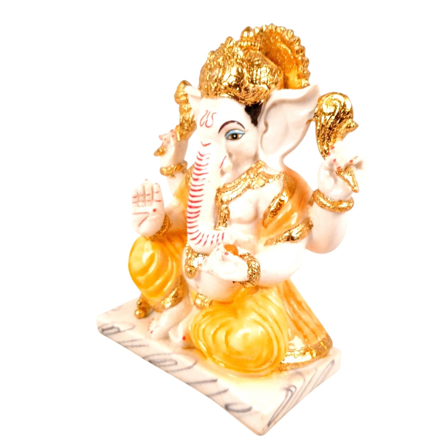 Ganesh Ji Statue | Lord Ganesha Idol for Home, Pooja Room & Vastu | Religious Table Decor, Diwali & Housewarming Gift - 9 Inch - Apkamart