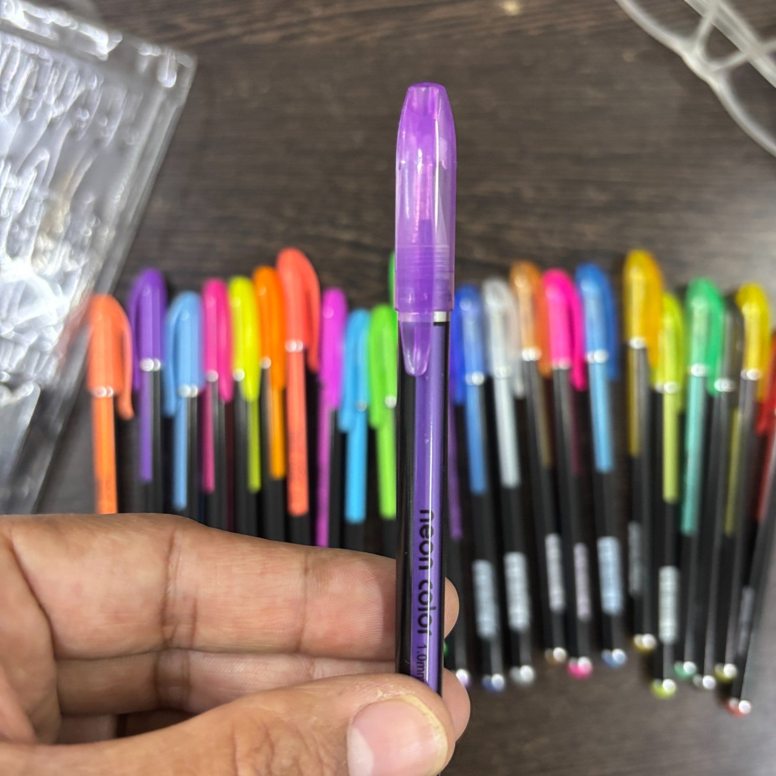 Neon Gel Pen Set | 24 Fluorescent Highlighter Gel Pens in Each Pack | Smooth Writing & Drawing Pens for Kids, Students, Artists, Art & Craft Stationery