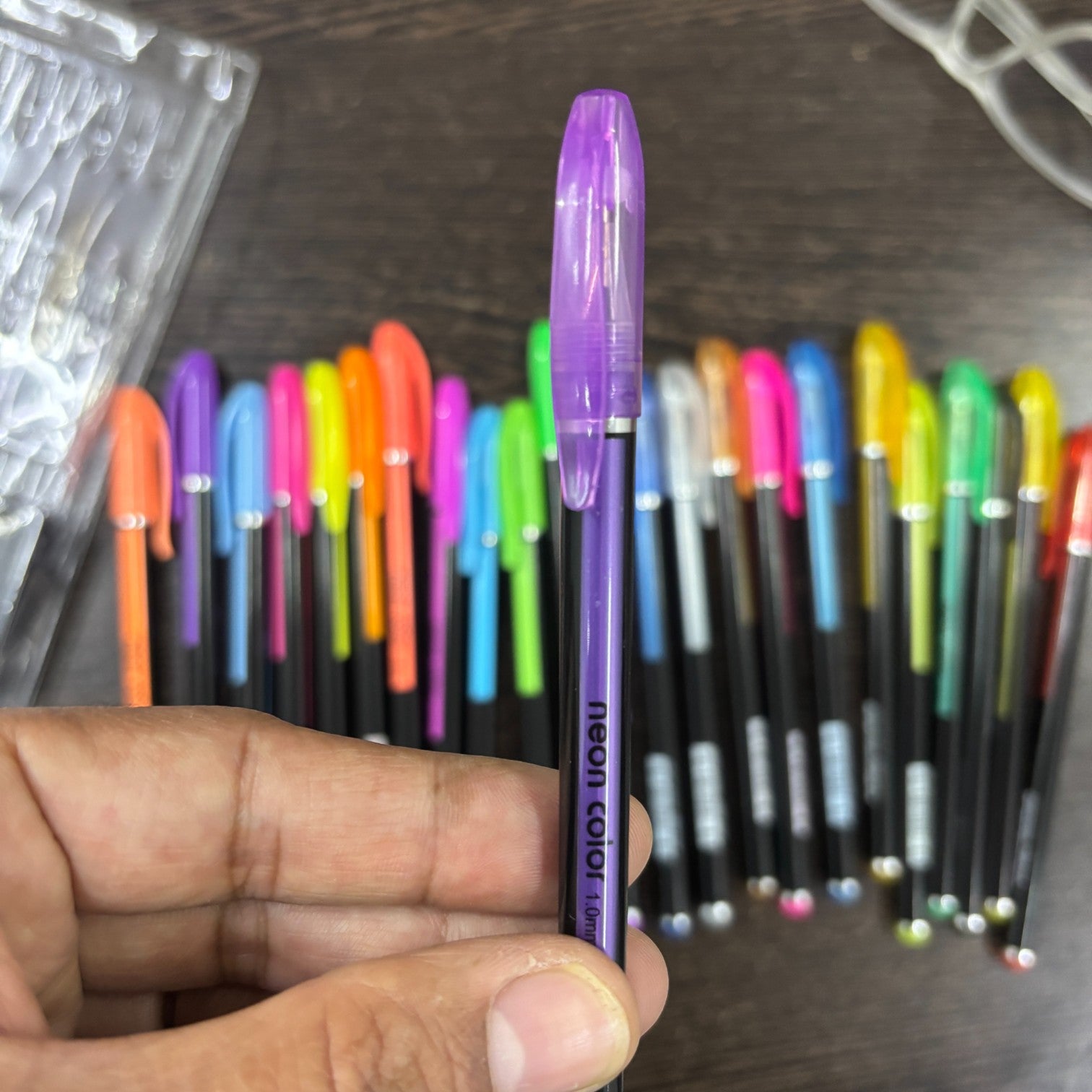 Neon Gel Pen Set | 24 Fluorescent Highlighter Gel Pens in Each Pack | Smooth Writing & Drawing Pens for Kids, Students, Artists, Art & Craft Stationery