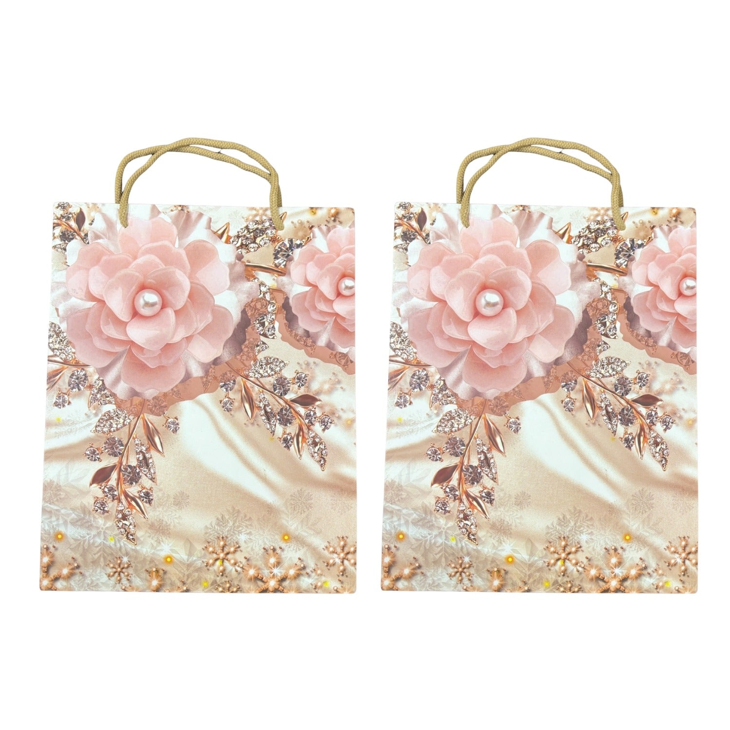 Paper Gift Bags for Gifting | Eco-Friendly Kraft Bags for Return Gifts, Parties, Festivals & Gift Packaging - Apkamart #Style_Pack Of 2