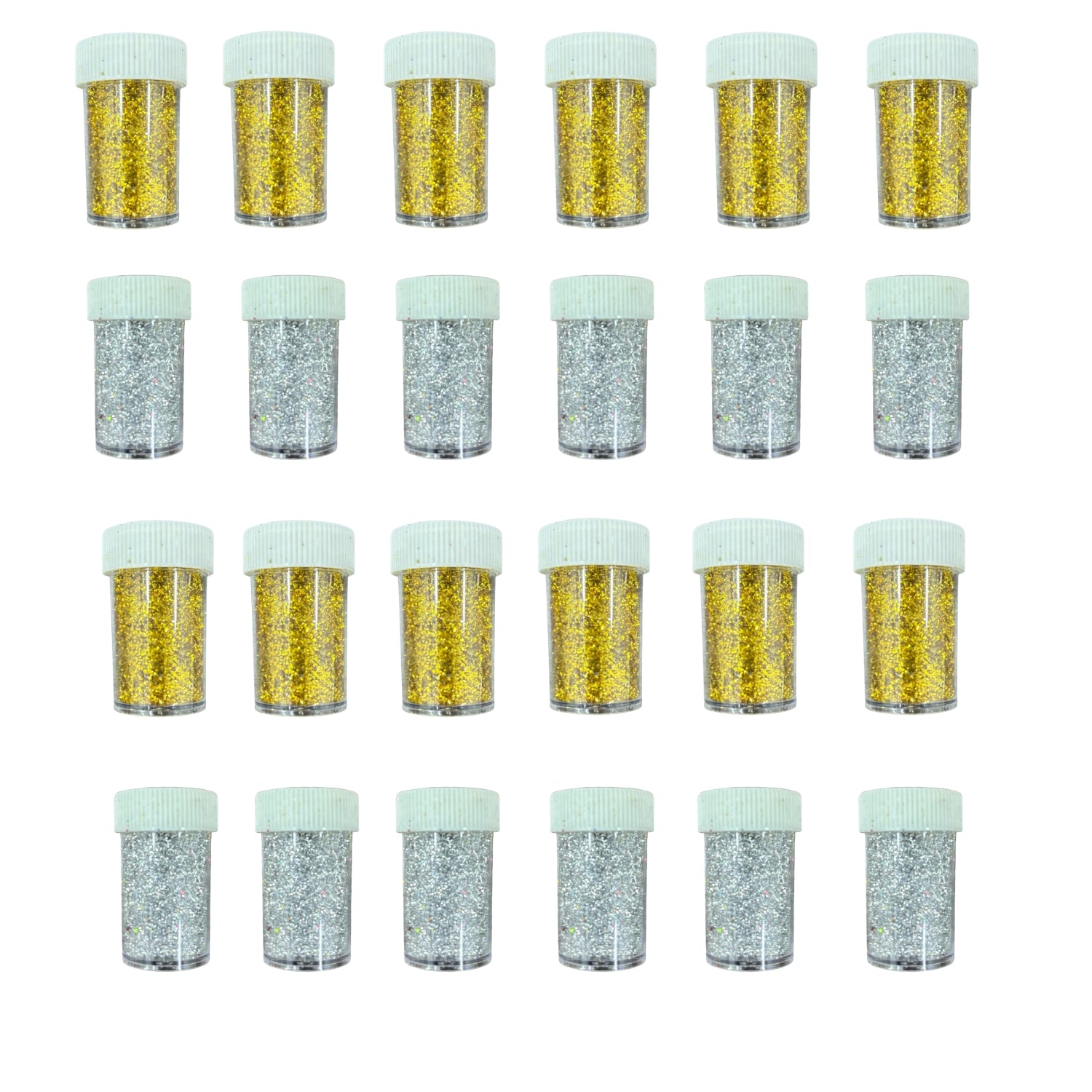 Dry Glitter for Craft Work Glitter Powder Sparkle Dust for Art and Craft DIY Decoration Projects - Apkamart #Style_Pack Of 24