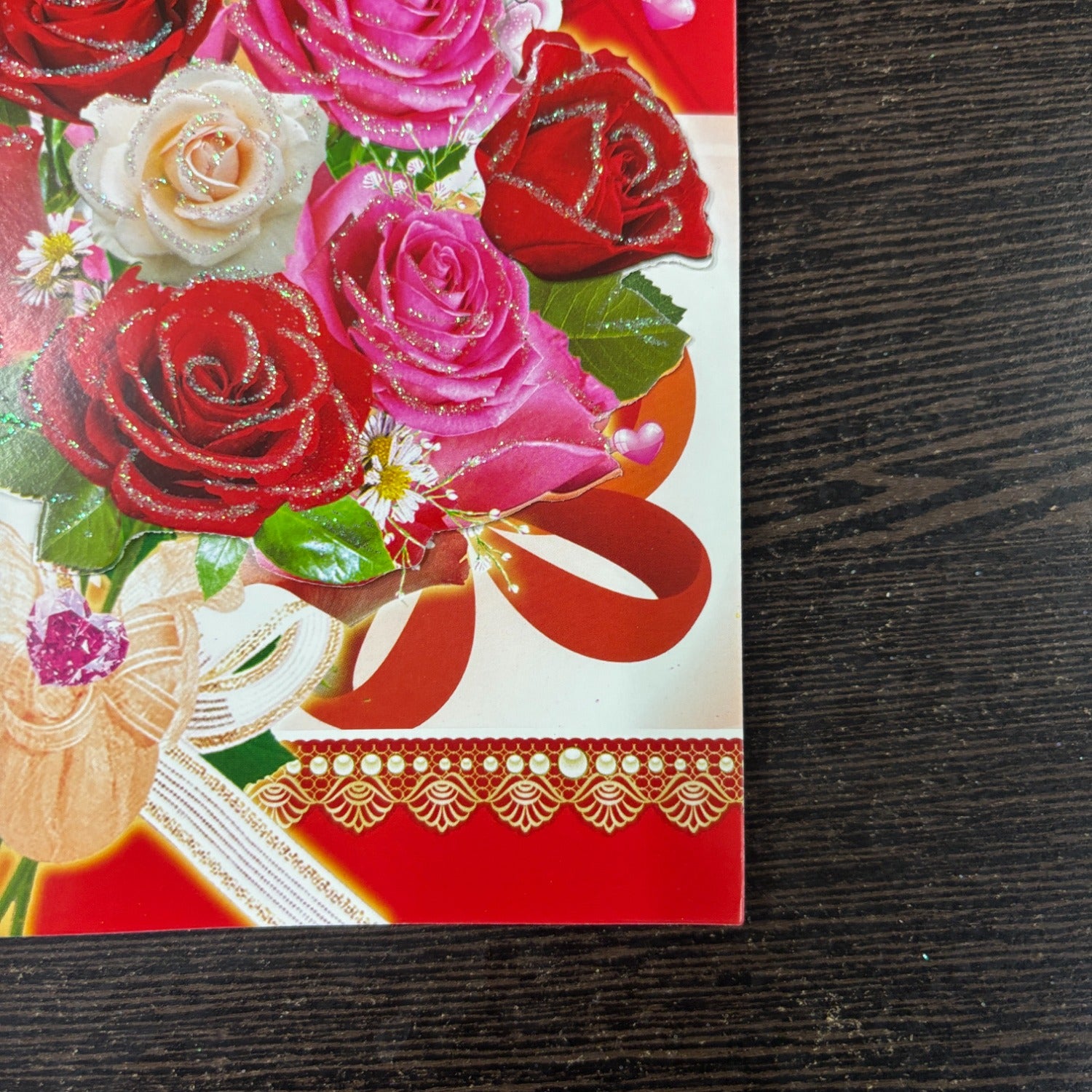 Romantic Valentine Card | Printed Love Greeting Card with Message Space Inside - Apkamart