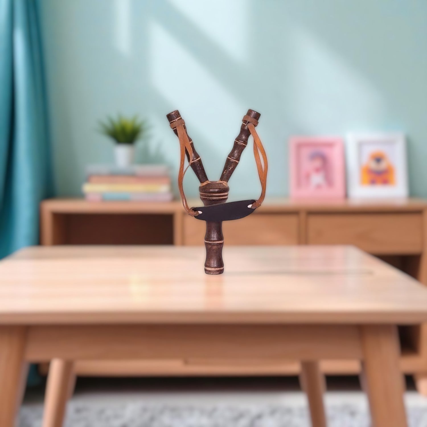 Wooden Gulel Handmade Toy Slingshot Catapult | Slingshot for Kids, Boys & Girls - 8 Inch (Pack Of 2) - Apkamart