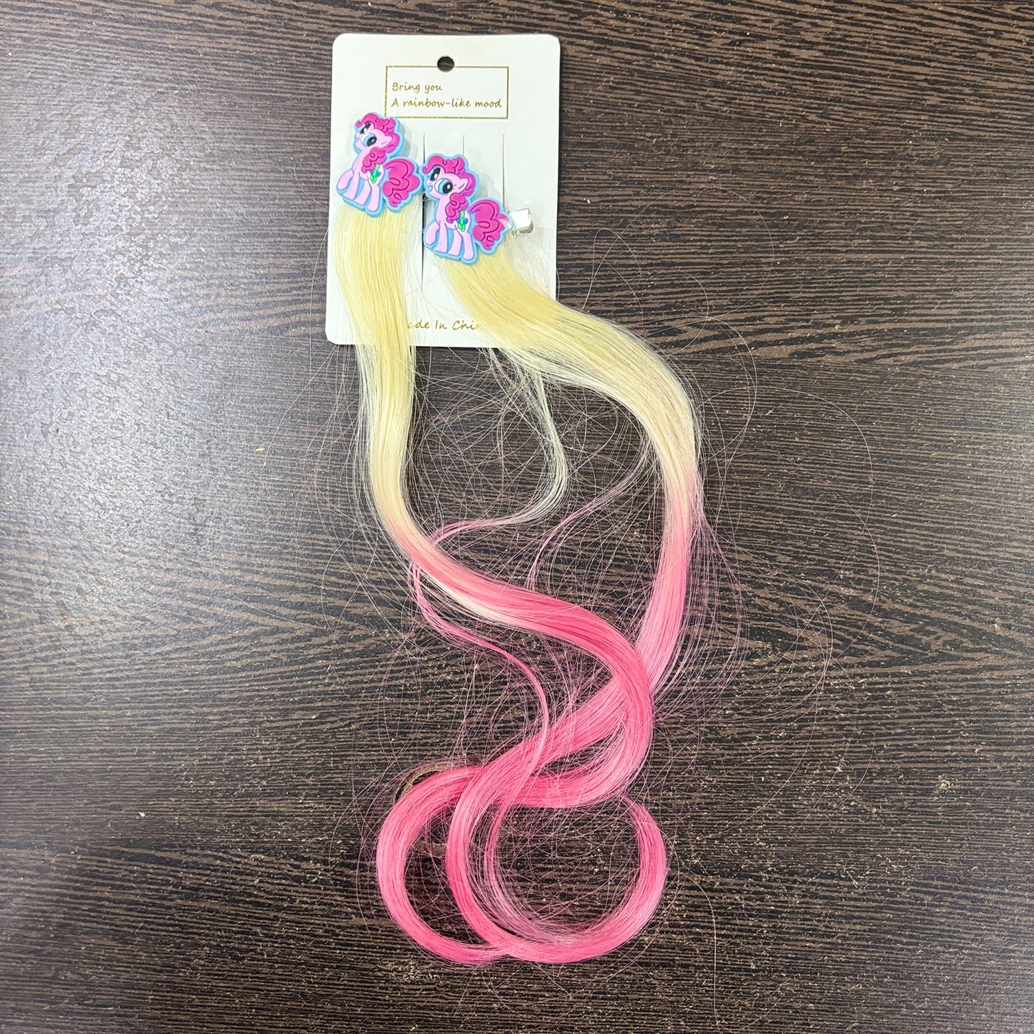 Artificial Nylon Rainbow Color Hair Extensions For Girls With Cartoon Alligator Clip Colorful Hair Tinsel Highlighter Streaks For Kids Party Styling Reusable Soft - Apkamart