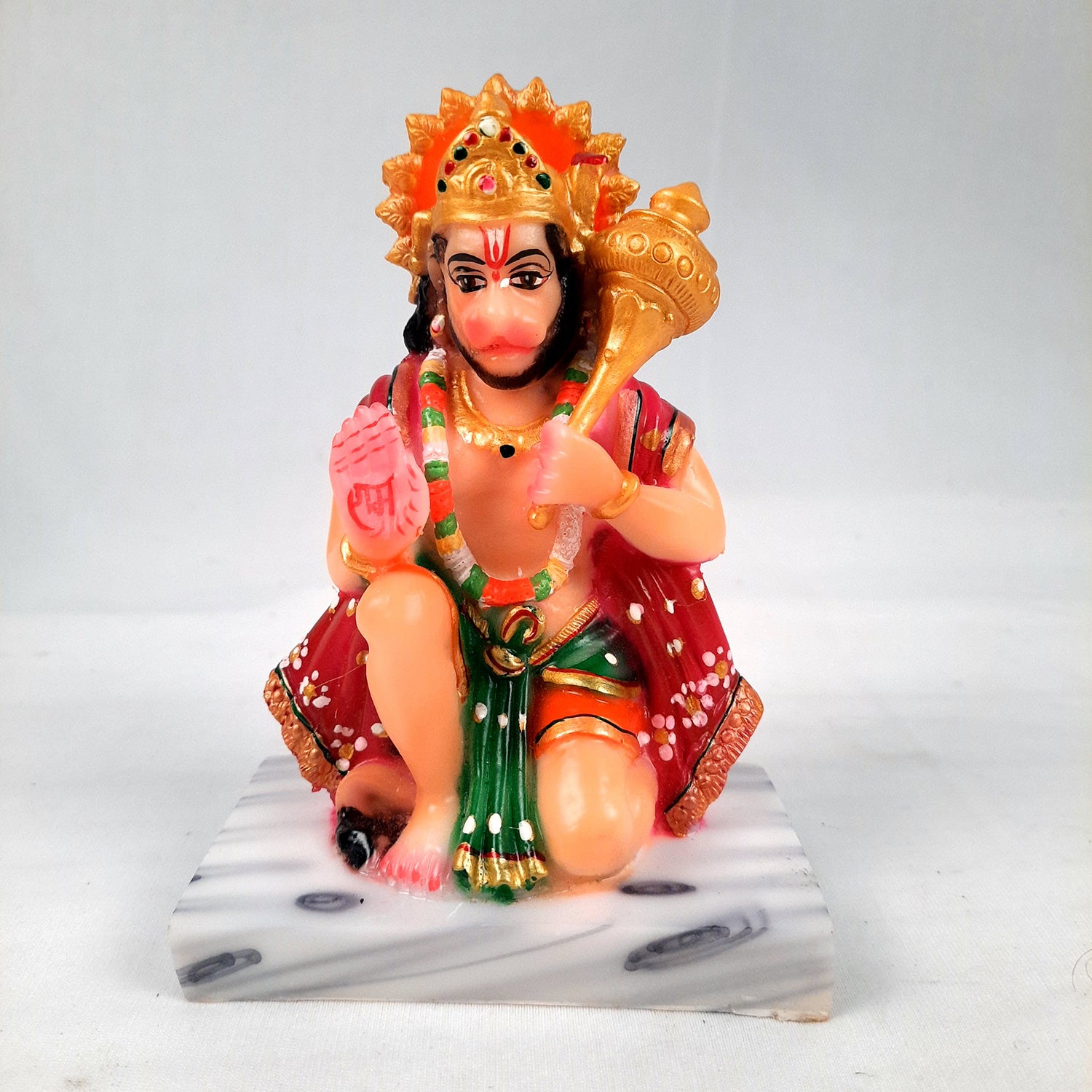 Hanuman Ji Statue Idol | Bajrangbali Murti - for Home, Puja, Living Room, Entrance, Office Desk, Table Decor & Gifts - 6 Inch - Apkamart