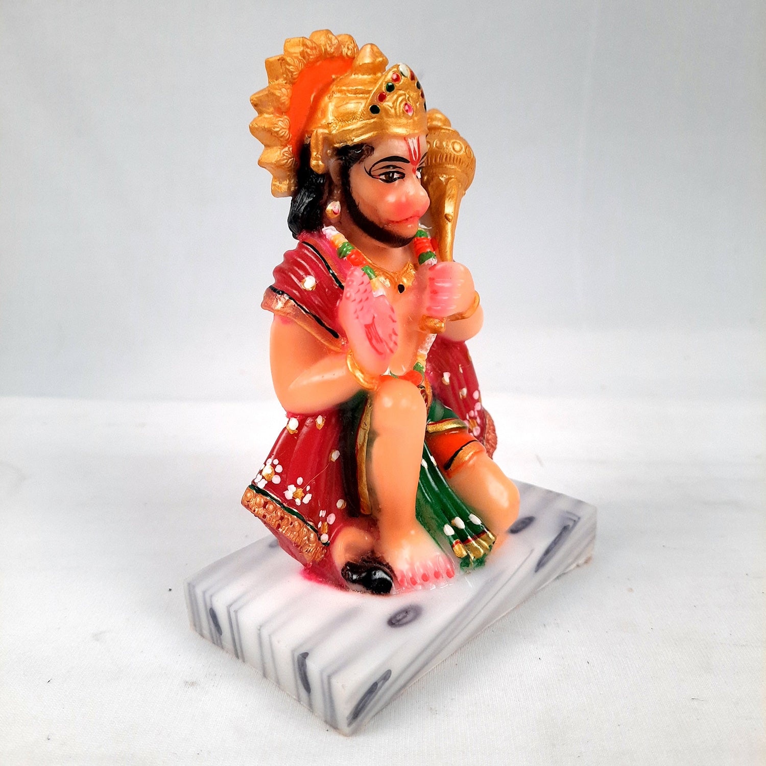 Hanuman Ji Statue Idol | Bajrangbali Murti - for Home, Puja, Living Room, Entrance, Office Desk, Table Decor & Gifts - 6 Inch - Apkamart