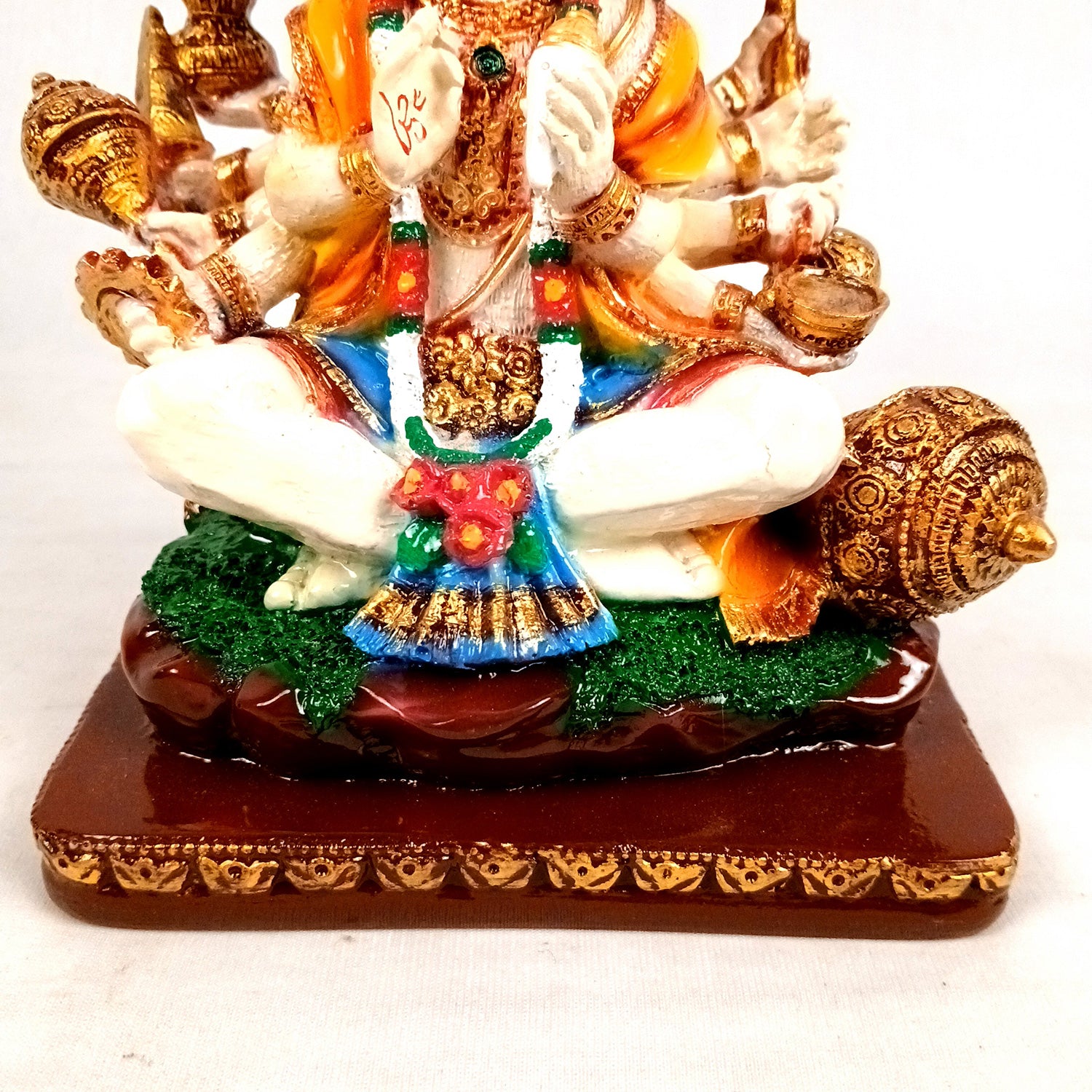 Panchmukhi Hanuman Statue | Lord Bajarang Bali Idol - for Home, Vastu, Puja, Living Room, Table, Entrance Decor & Gifts - 8 Inch - Apkamart