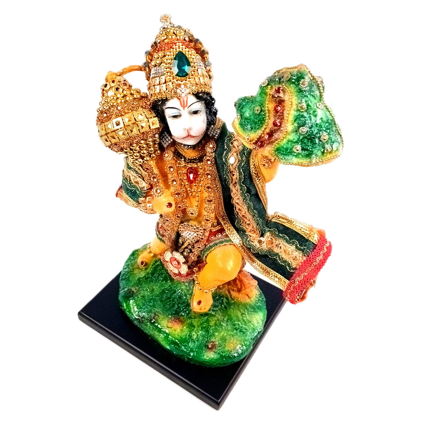 Hanuman Statue Carrying Sanjivani Parvat| Lord Bajarang Bali Idol | Kesari Nandan with Sanjeevani Mountain - for Home, Puja, Living Room, Table, Entrance Decor & Gifts - 12 Inch - Apkamart