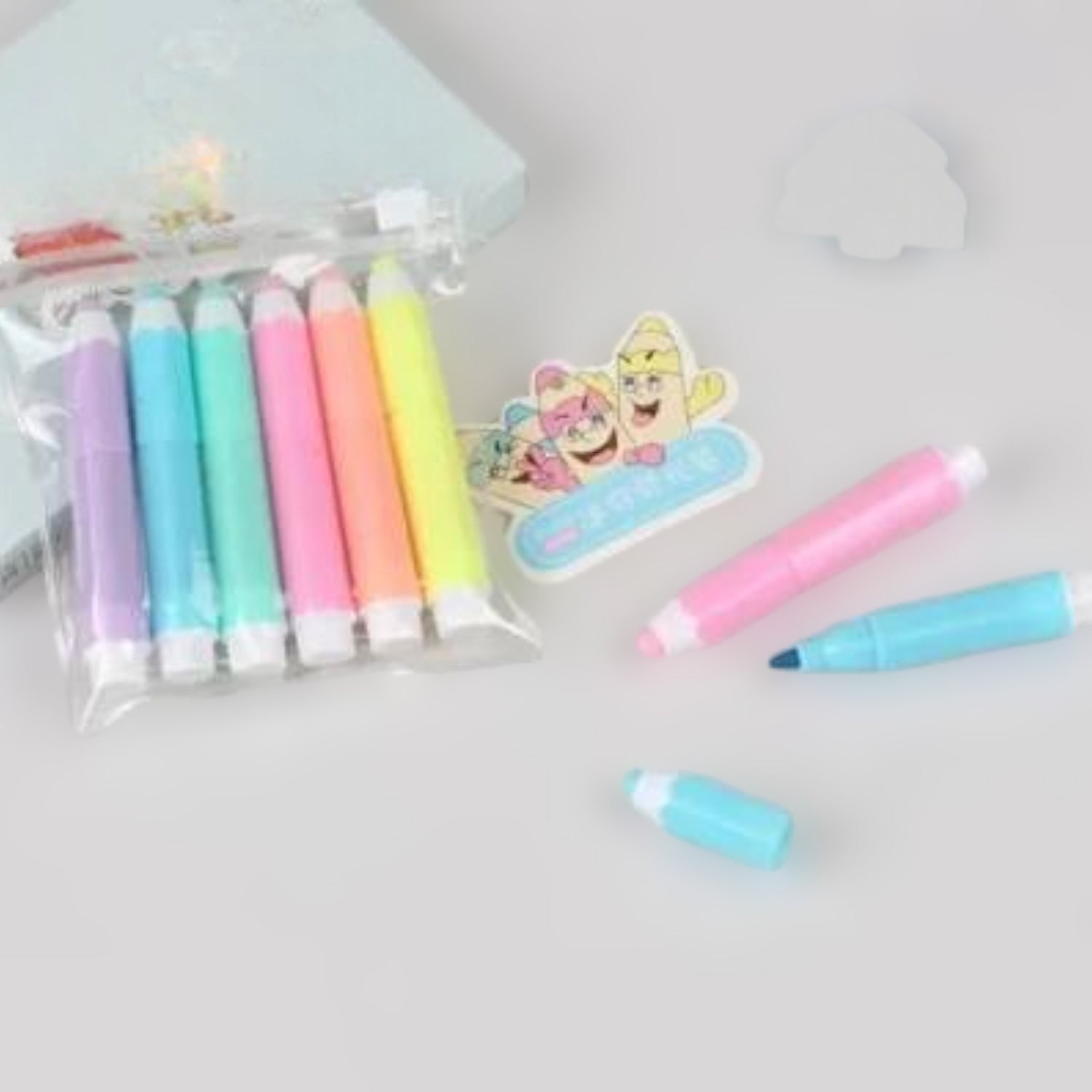 Pencil Shaped Colorful Highlighter – For Kids | Gifts & Return Gifts | Assorted Design & Colors - APKAMART