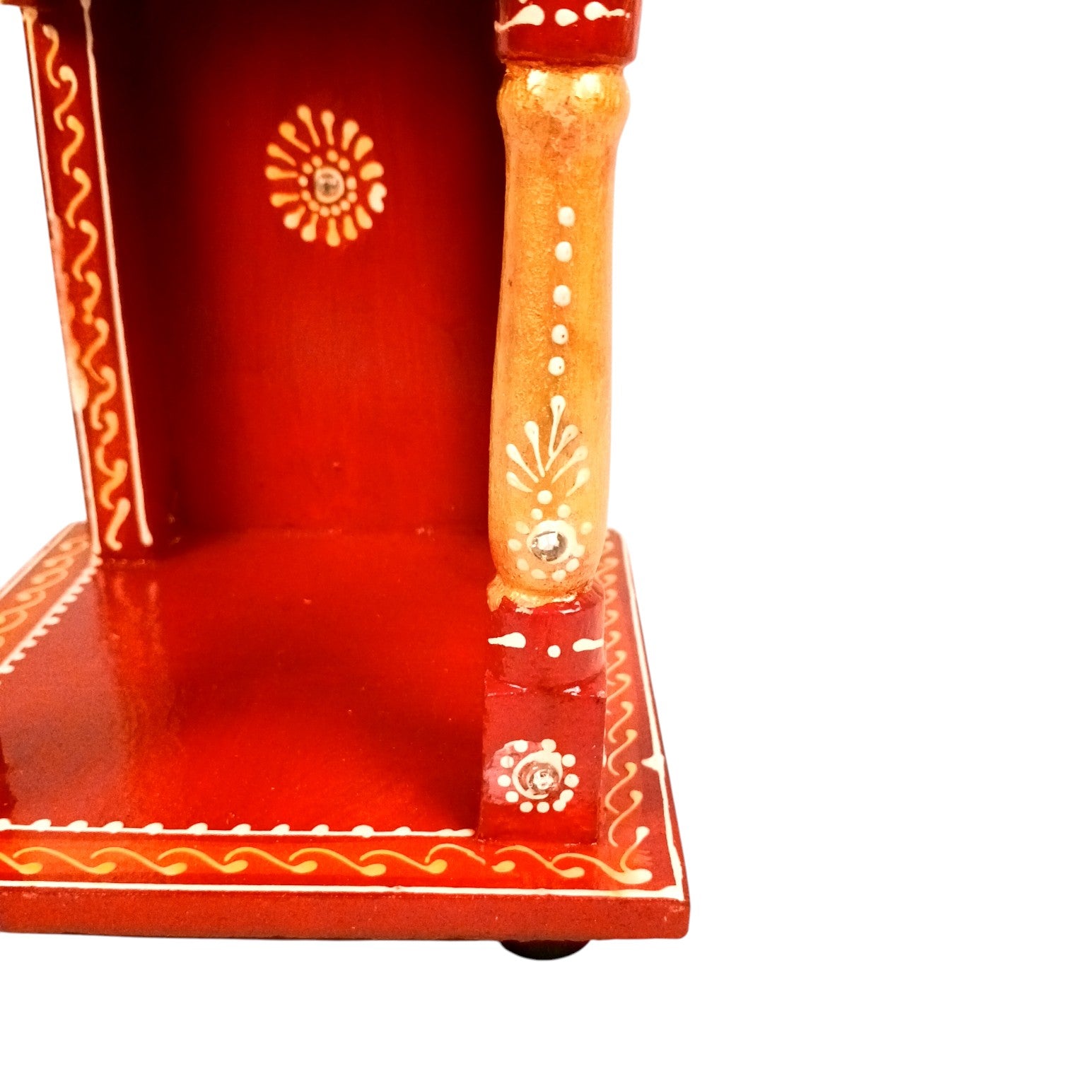Wooden Temple | Wooden Mandir for Home & Office | Single Idol Pooja Mandir – Compact & Handcrafted Temple for One God Idol – Ideal for Puja Room, Gift & Home Decor - 12 Inch - Apkamart