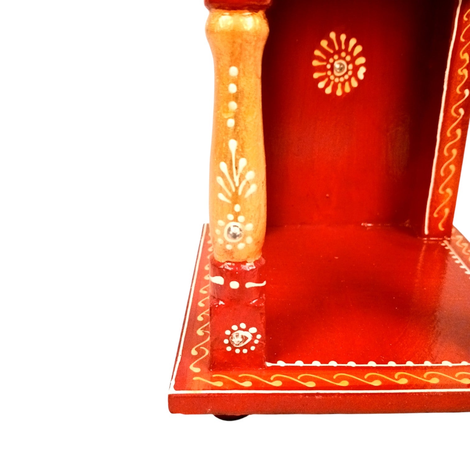 Wooden Temple | Wooden Mandir for Home & Office | Single Idol Pooja Mandir – Compact & Handcrafted Temple for One God Idol – Ideal for Puja Room, Gift & Home Decor - 12 Inch - Apkamart