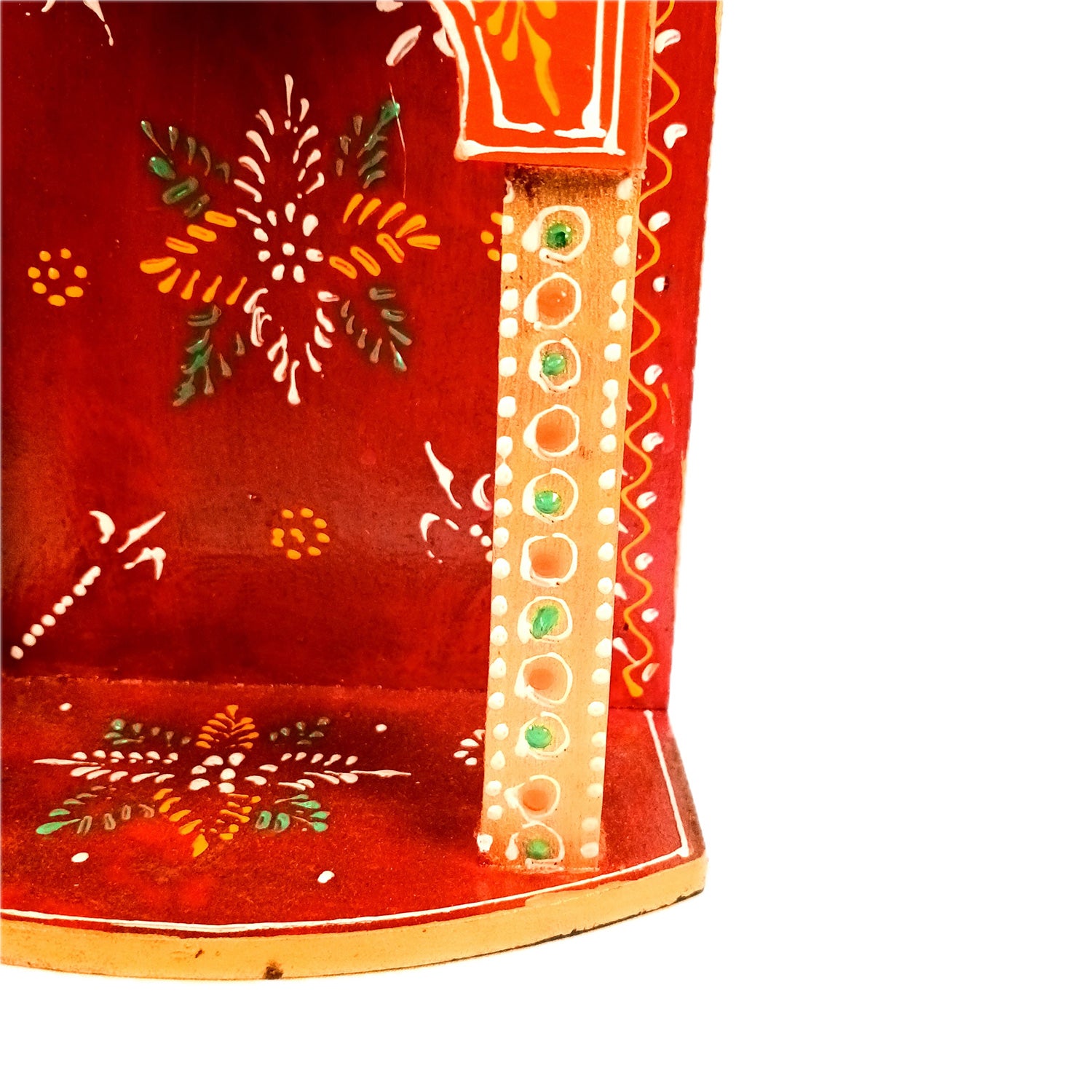 Pooja Mandir | Home Temple Wooden Wall Mounted | Hanging Puja Stand / Unit Small – For God, House, Puja Ghar, Office & Shop - 11 Inch - Apkamart #Style_Design 1