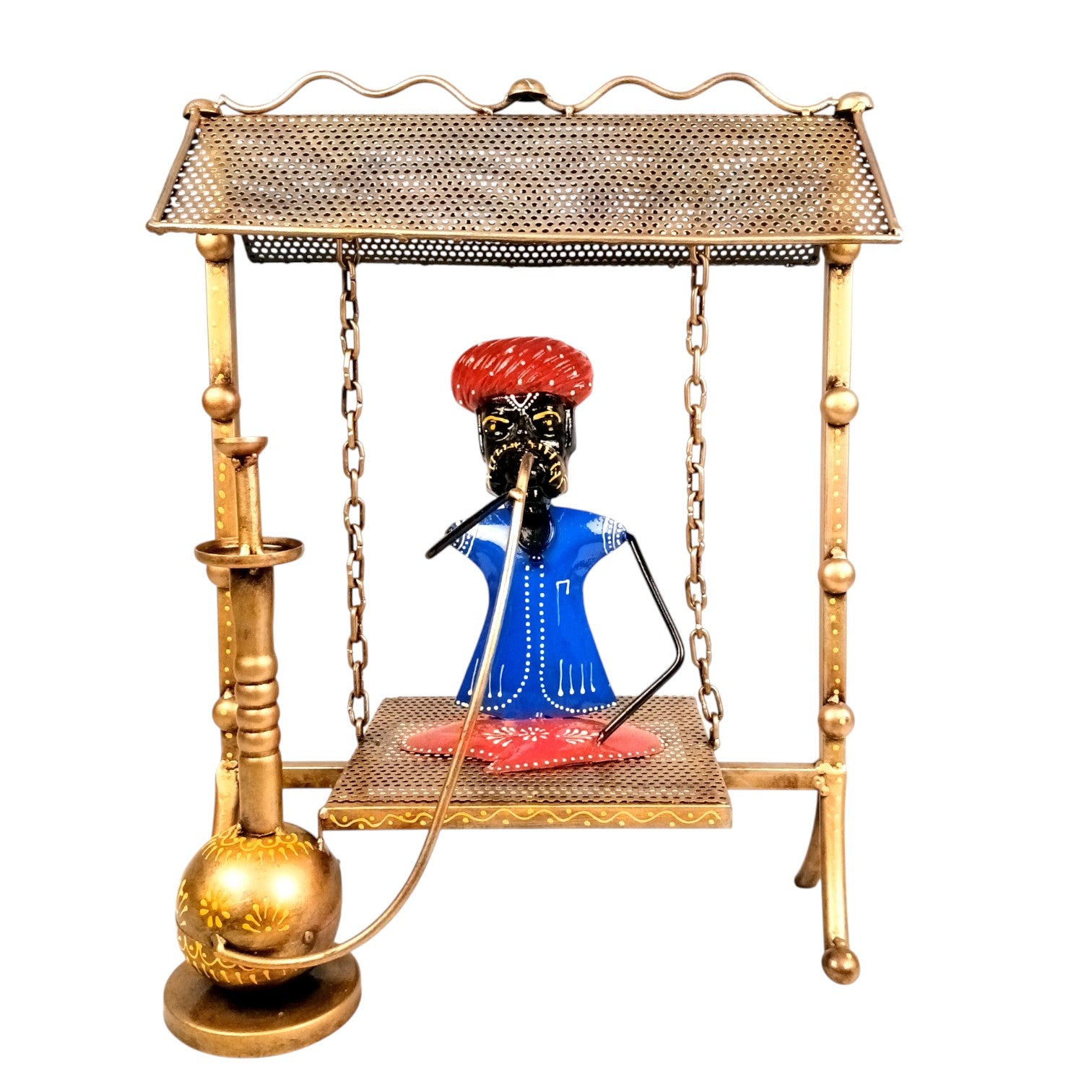 Decorative Hukka Man Showpiece for Home Décor | Stylish Hukah Table Decor & Gift Item | Elegant Figurine Huka Man for Living Room, Bedroom & Office Decoration - 17 Inch - Apkamart