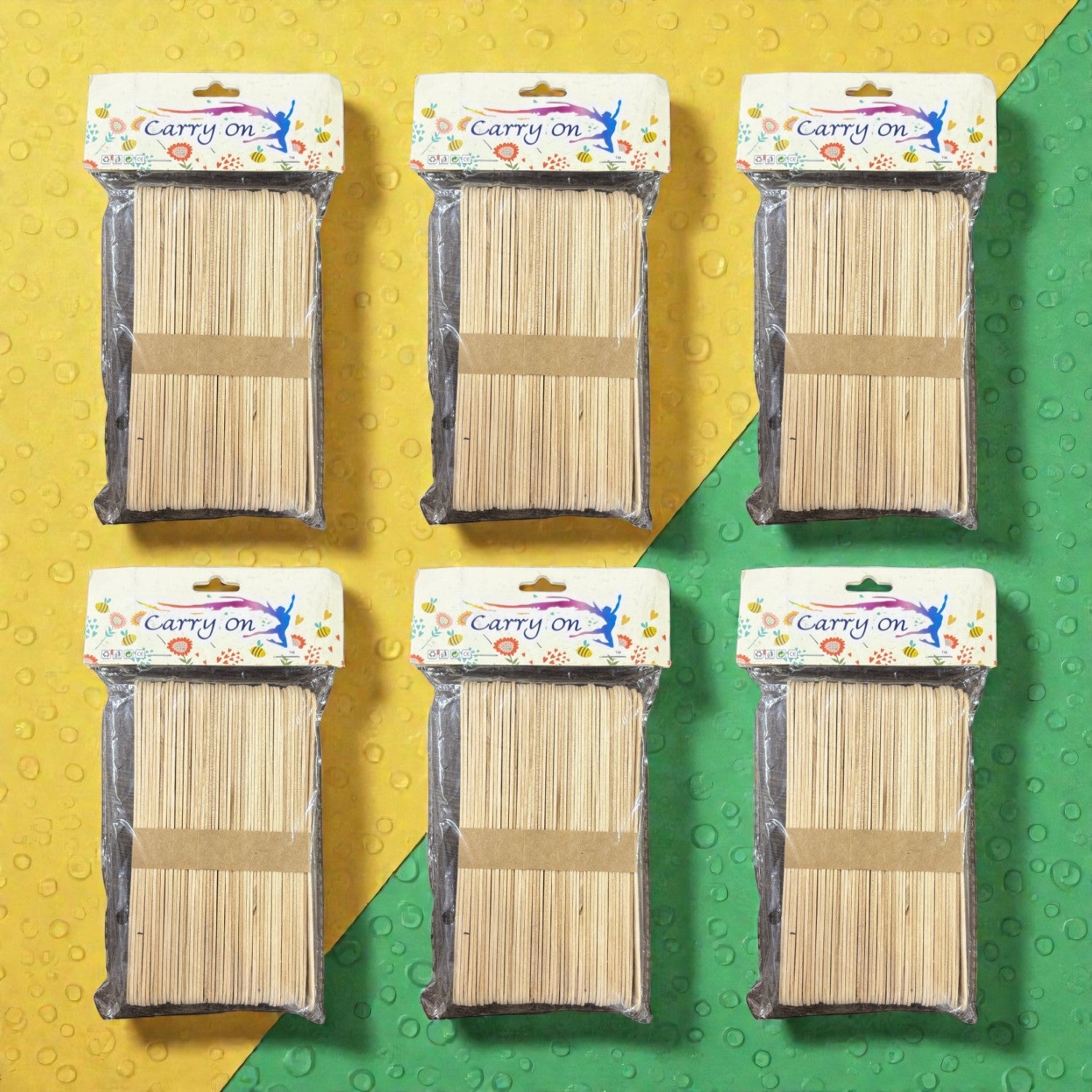 Ice Cream Stick Wooden Ice Cream Sticks for Craft DIY Projects Ice Cream Stick for Craft Return Gift Kids Art Supplies - Apkamart #Style_Pack Of 6