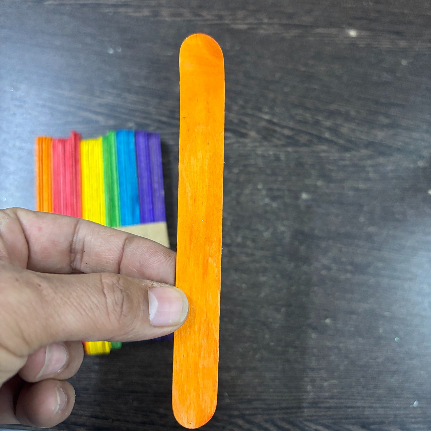 Multicolor Ice Cream Stick Wooden Ice Cream Sticks for Craft DIY Projects Stick for Craft Return Gift Kids Art Supplies - Pack Of 1 - Apkamart