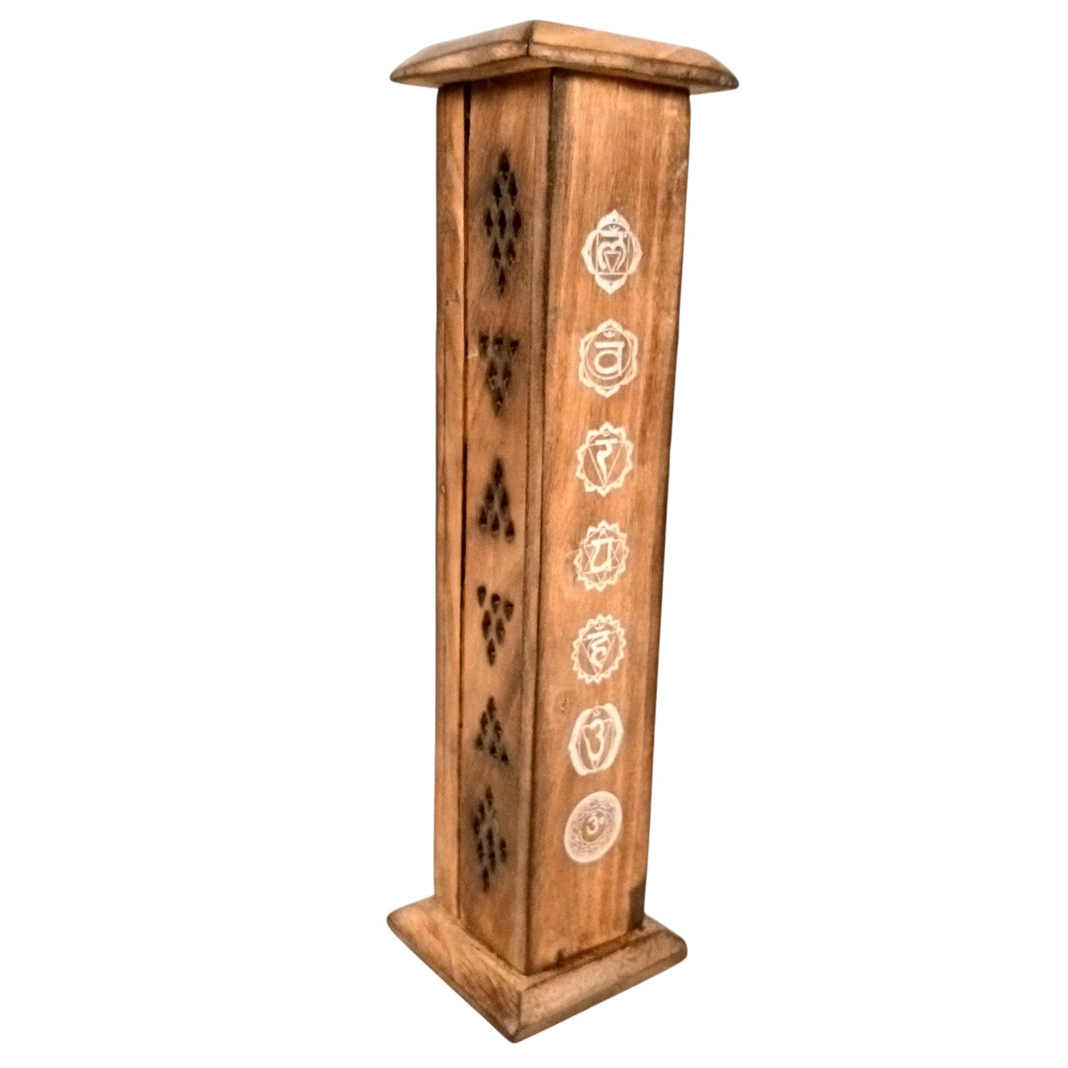 Agarbatti Incense Holder Box & Dhoop Stand | Wooden Sambrani | Ash Catcher Dhup Dani - For Temple, Pooja Room Décor, Puja Item for Home & Mandir - 12 Inch - Apkamart