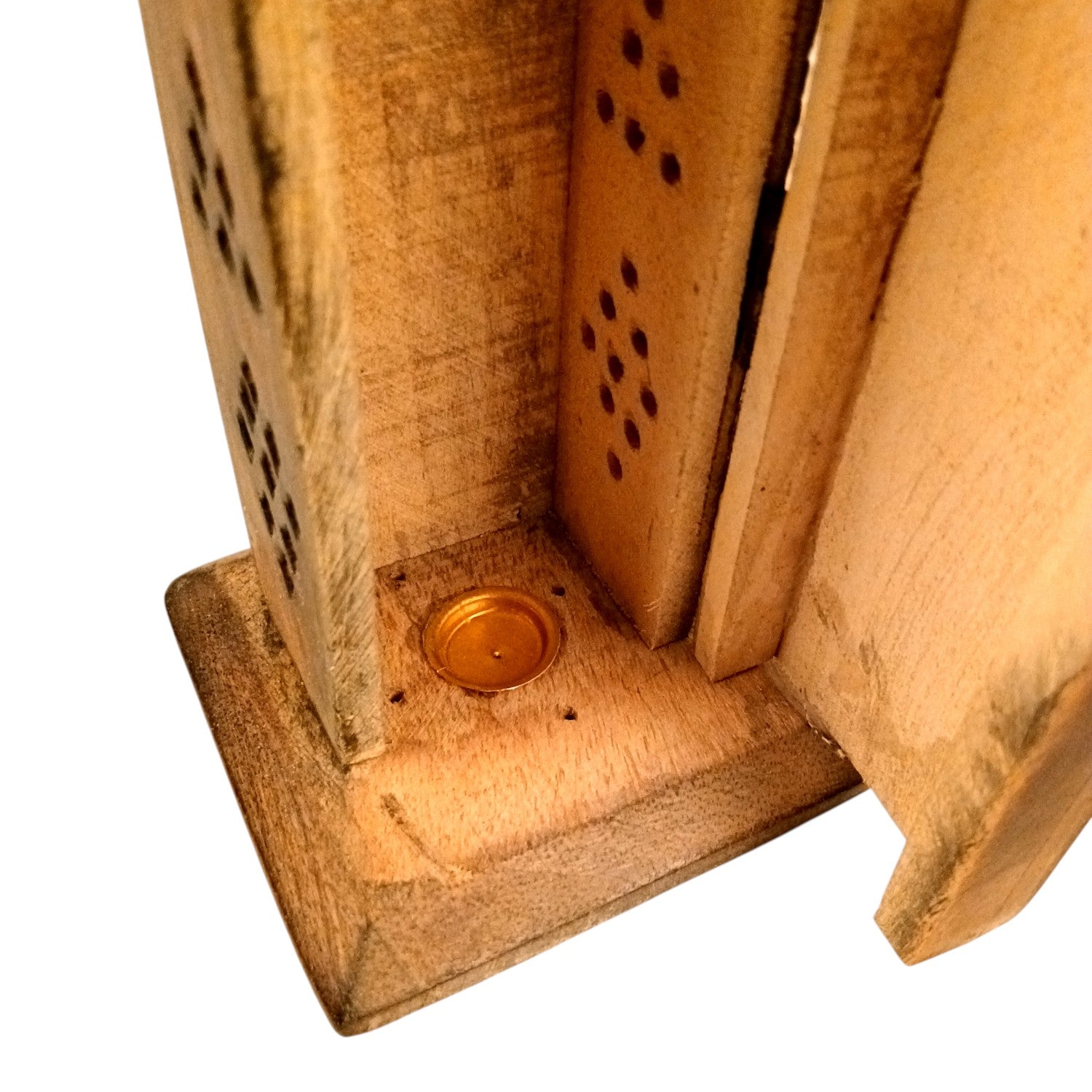 Agarbatti Incense Holder Box & Dhoop Stand | Wooden Sambrani | Ash Catcher Dhup Dani - For Temple, Pooja Room Décor, Puja Item for Home & Mandir - 12 Inch - Apkamart