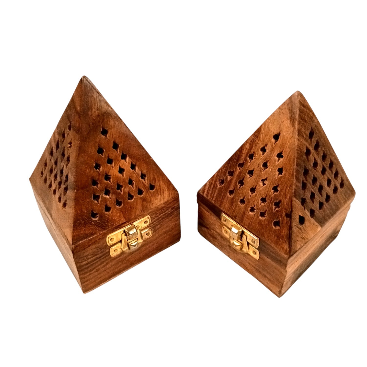 Agarbatti Incense Holder Box & Dhoop Stand | Wooden Sambrani | Ash Catcher Dhup Dani - For Temple, Pooja Room Décor, Puja Item for Home & Mandir - 5 Inch (Pack Of 2) - Apkamart