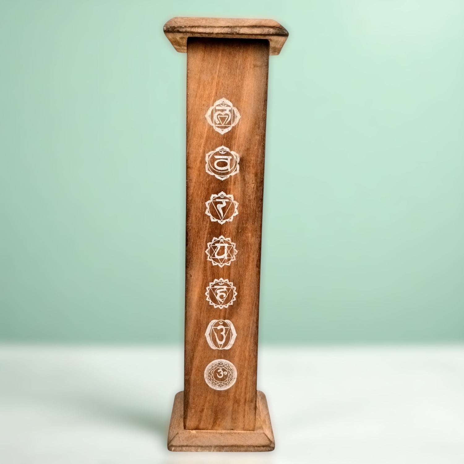 Agarbatti Incense Holder Box & Dhoop Stand | Wooden Sambrani | Ash Catcher Dhup Dani - For Temple, Pooja Room Décor, Puja Item for Home & Mandir - 12 Inch - Apkamart