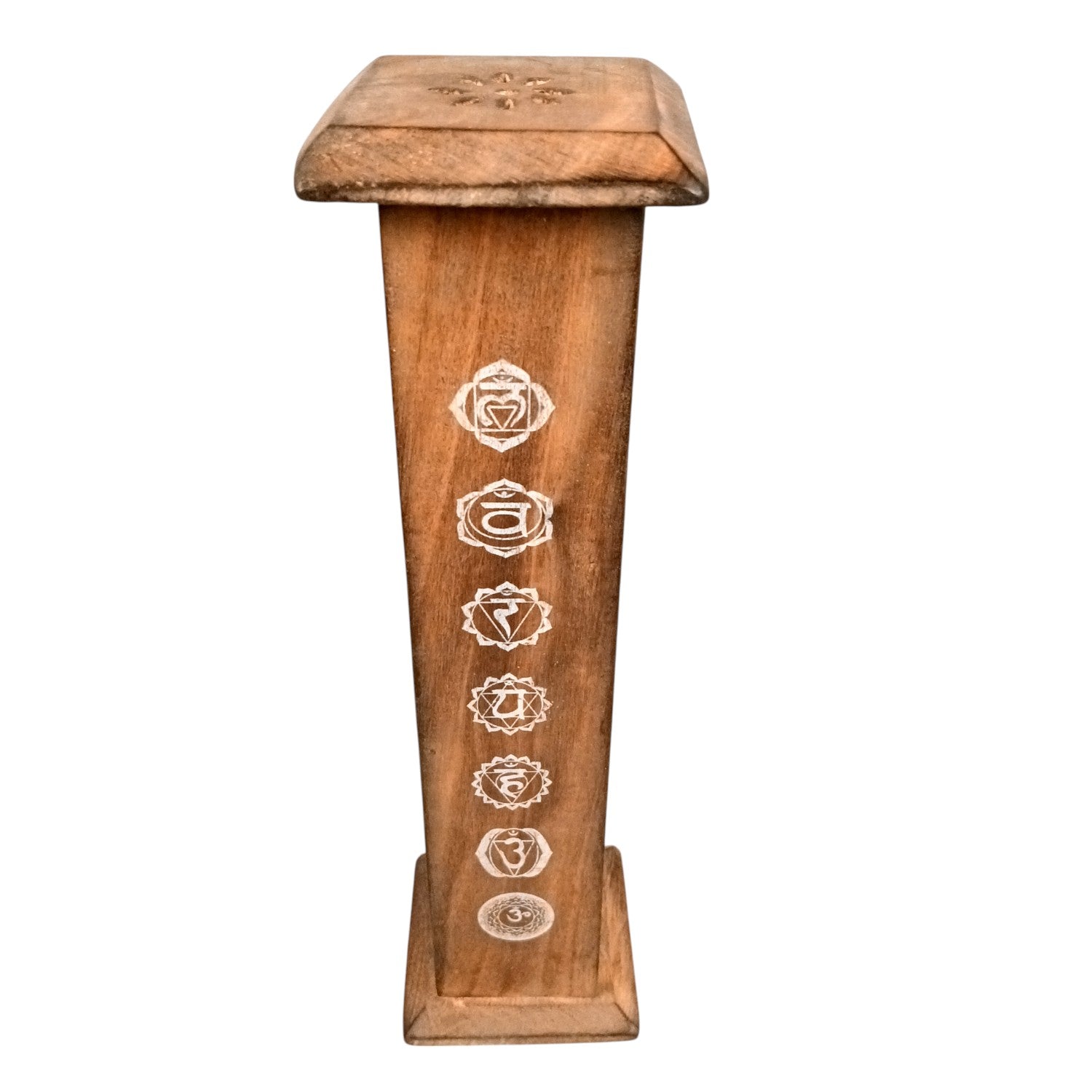 Agarbatti Incense Holder Box & Dhoop Stand | Wooden Sambrani | Ash Catcher Dhup Dani - For Temple, Pooja Room Décor, Puja Item for Home & Mandir - 12 Inch - Apkamart