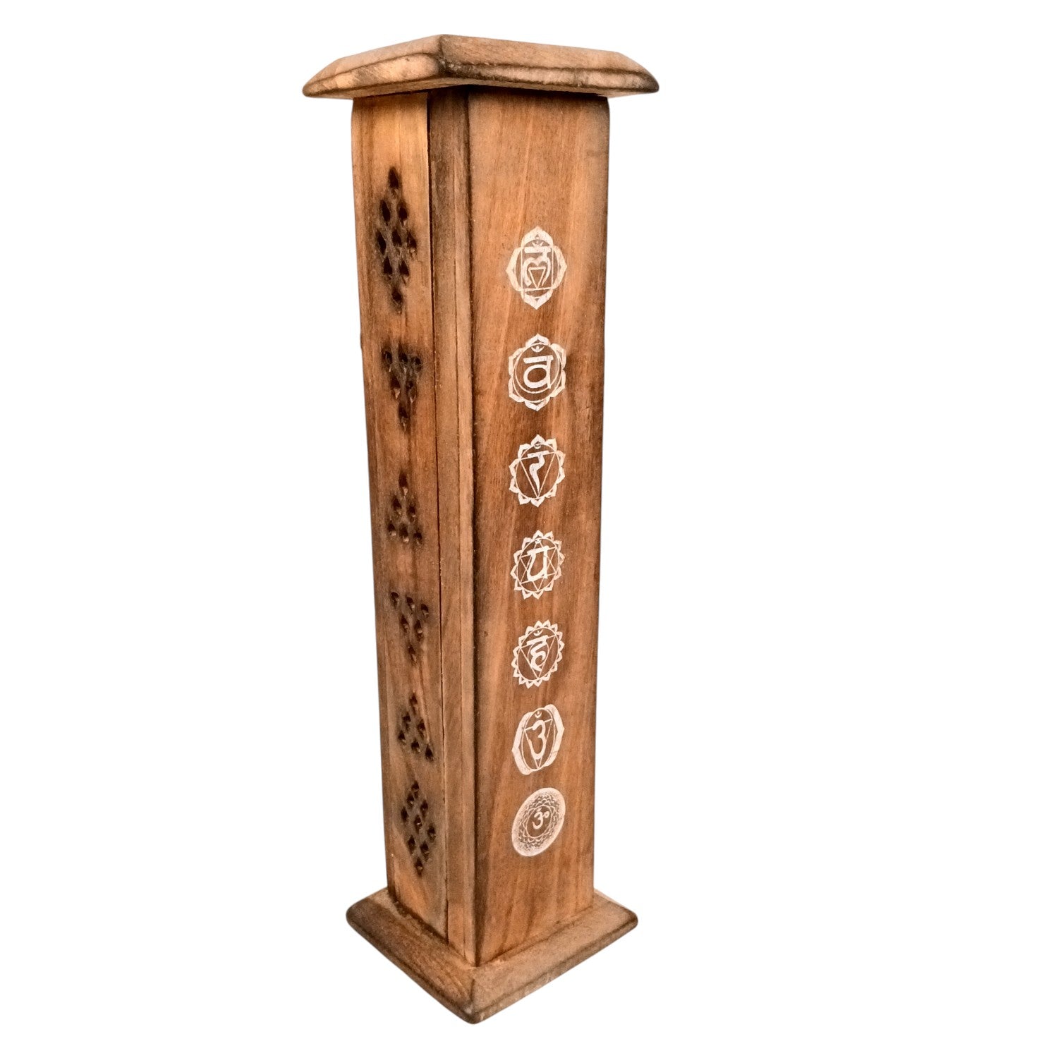 Agarbatti Incense Holder Box & Dhoop Stand | Wooden Sambrani | Ash Catcher Dhup Dani - For Temple, Pooja Room Décor, Puja Item for Home & Mandir - 12 Inch - Apkamart