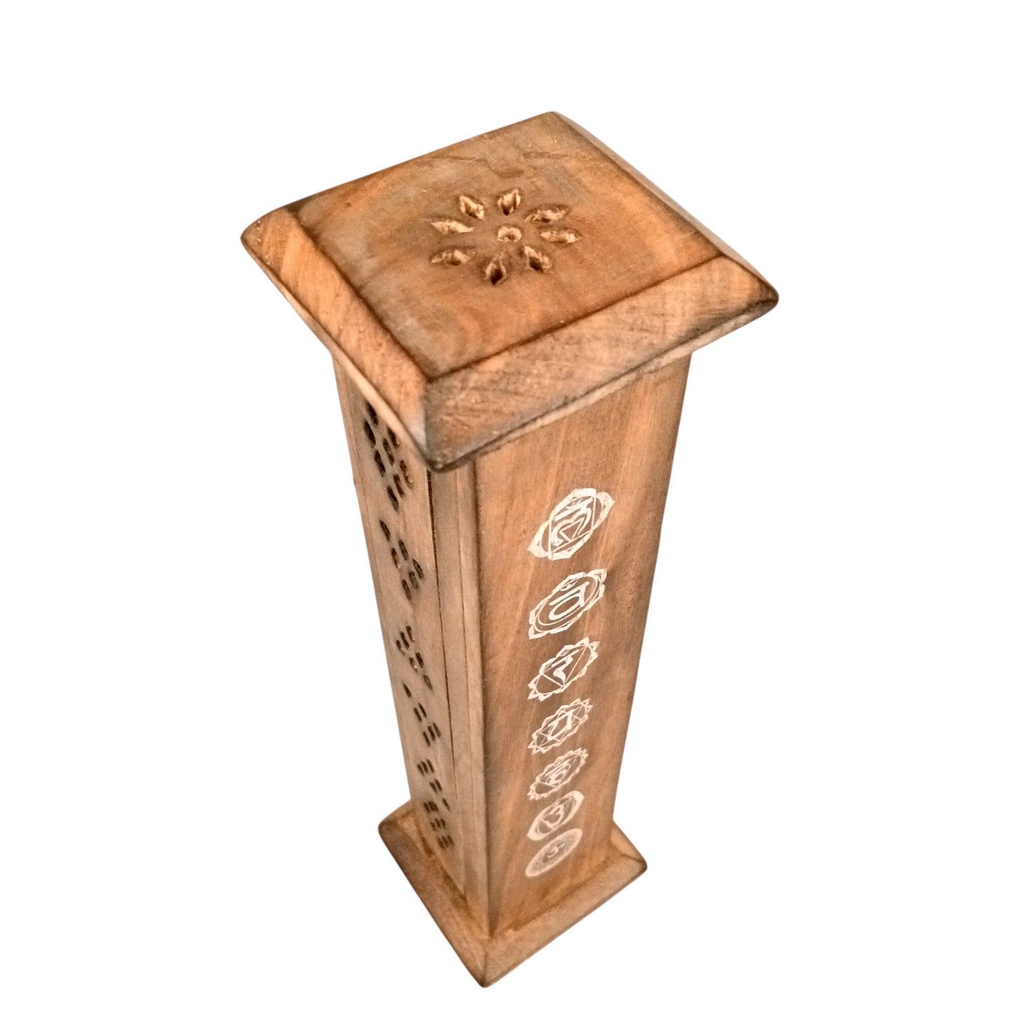 Agarbatti Incense Holder Box & Dhoop Stand | Wooden Sambrani | Ash Catcher Dhup Dani - For Temple, Pooja Room Décor, Puja Item for Home & Mandir - 12 Inch - Apkamart