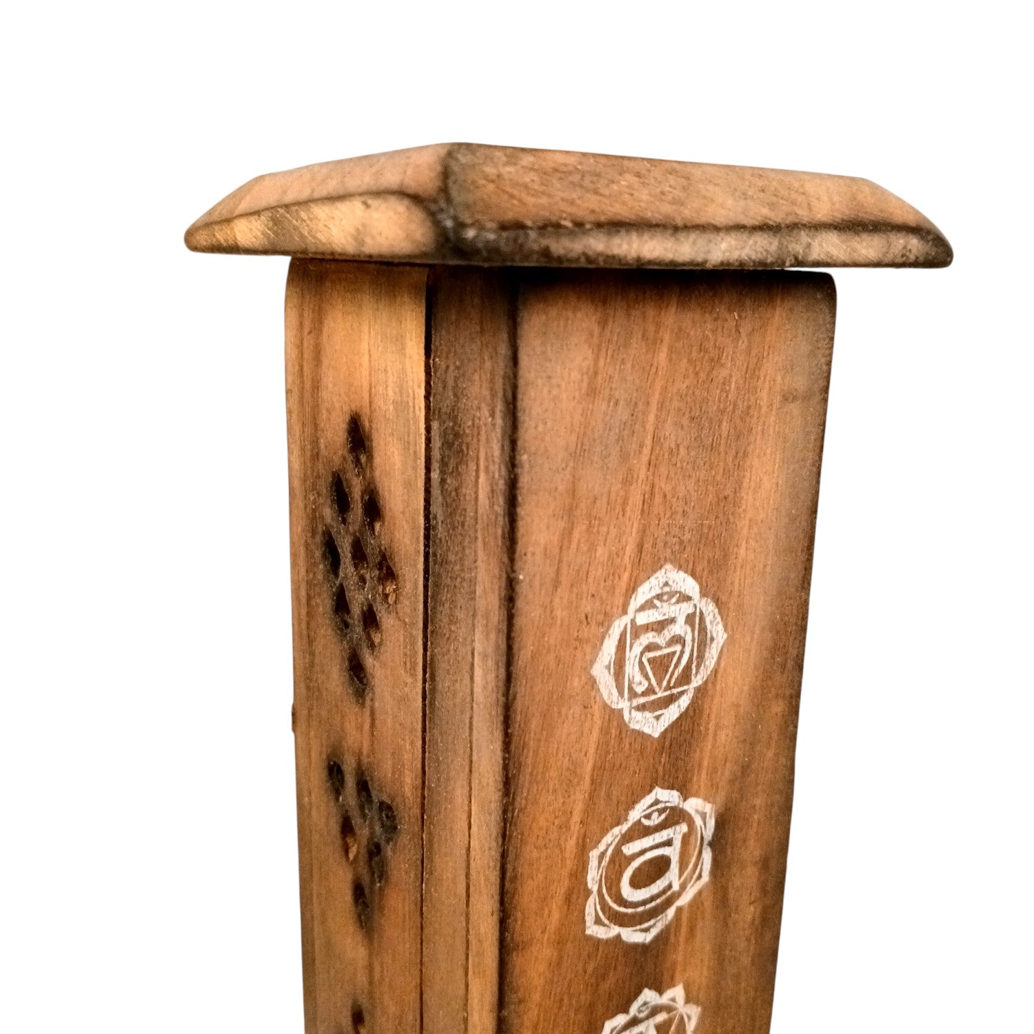Agarbatti Incense Holder Box & Dhoop Stand | Wooden Sambrani | Ash Catcher Dhup Dani - For Temple, Pooja Room Décor, Puja Item for Home & Mandir - 12 Inch - Apkamart