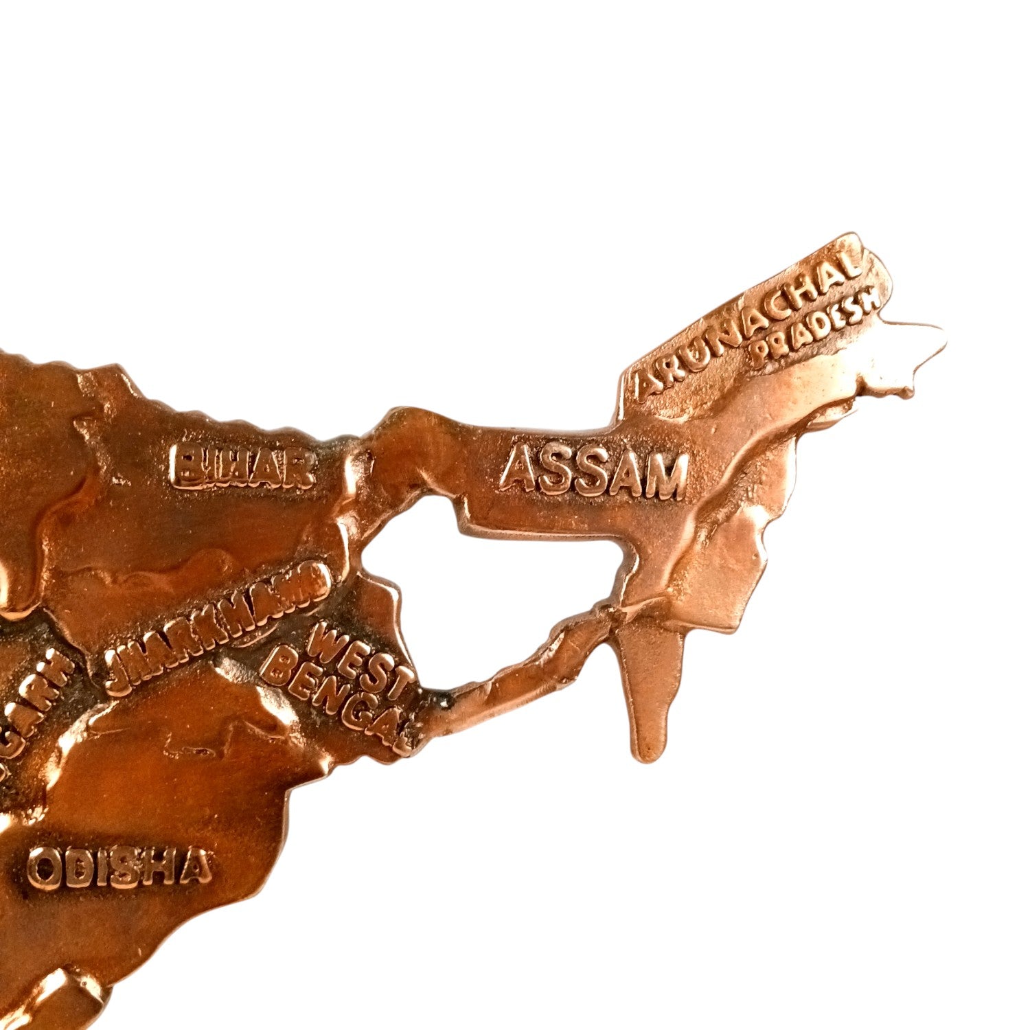 India Map Showpiece | Copper Patriotic Statue for Home Decor, Restaurant, Showcase | Handicraft Home Decoration Item | Farewell & Birthday Gift - 28 Inch - Apkamart