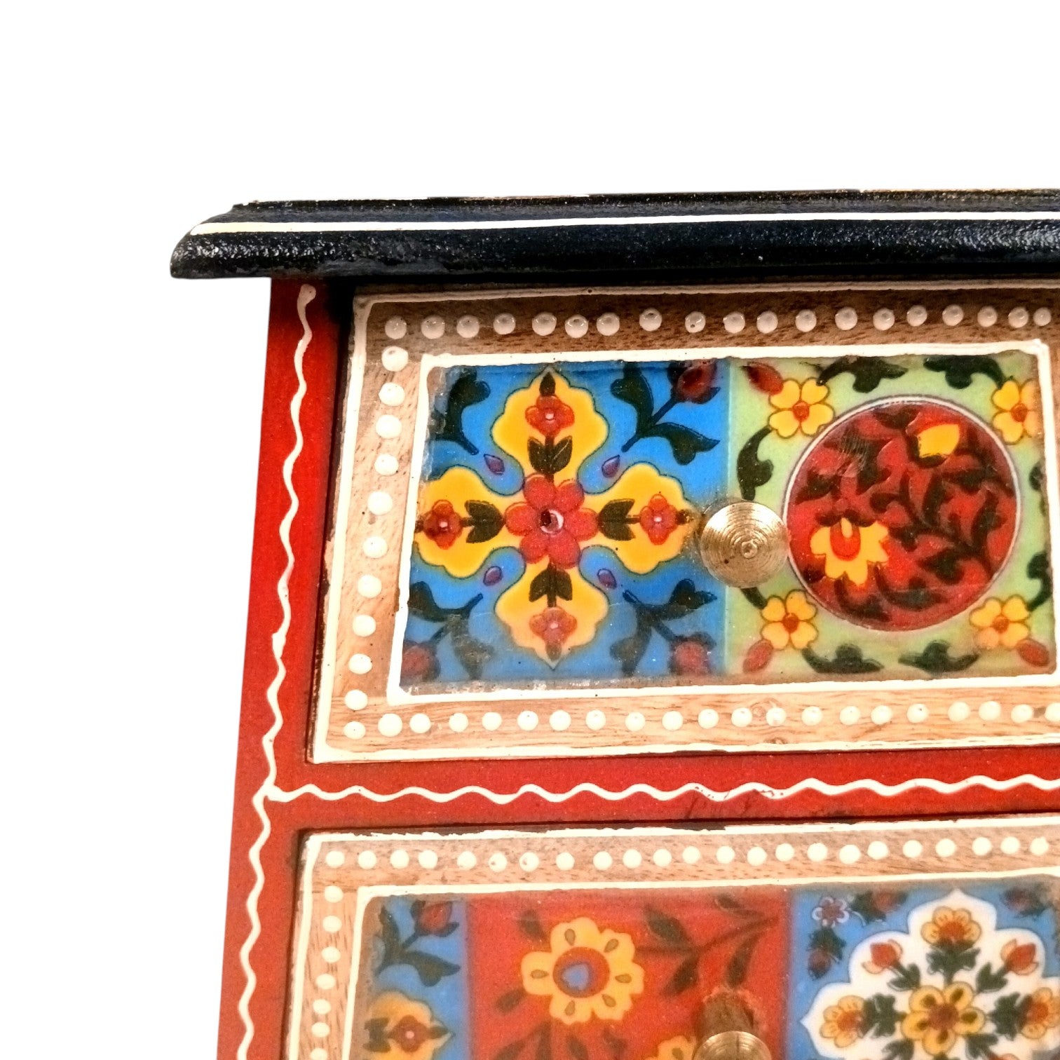 Jewellery Box With 2 Drawers For  Dressing Table - 7 Inch - Apkamart