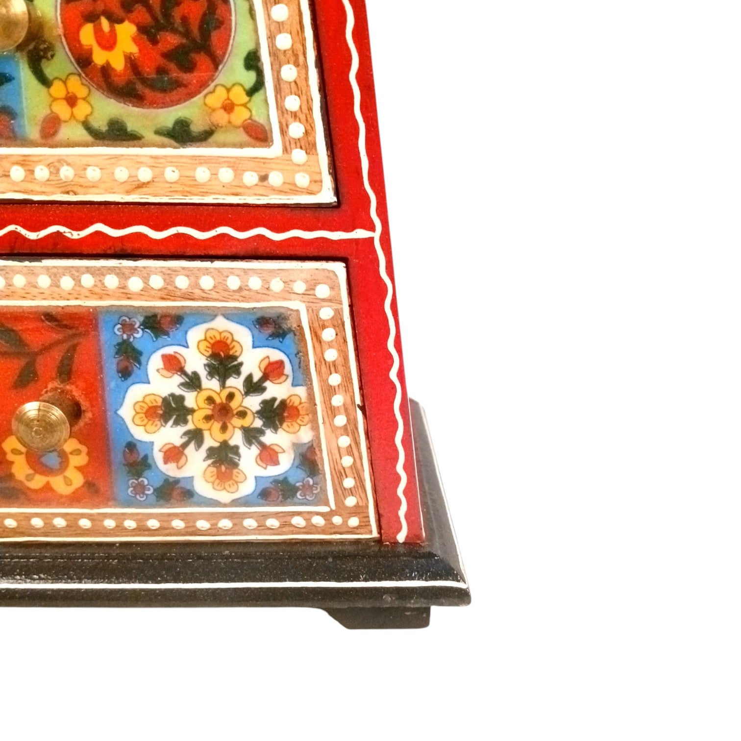 Jewellery Box With 2 Drawers For  Dressing Table - 7 Inch - Apkamart