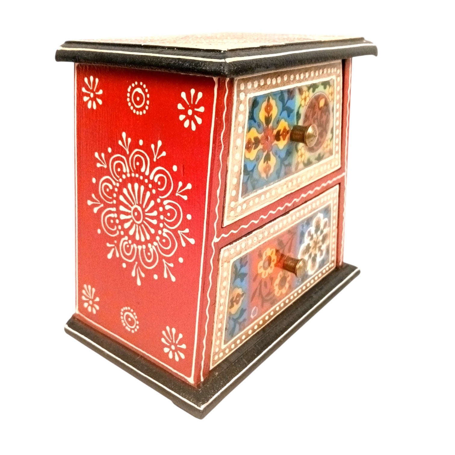 Jewellery Box With 2 Drawers For  Dressing Table - 7 Inch - Apkamart