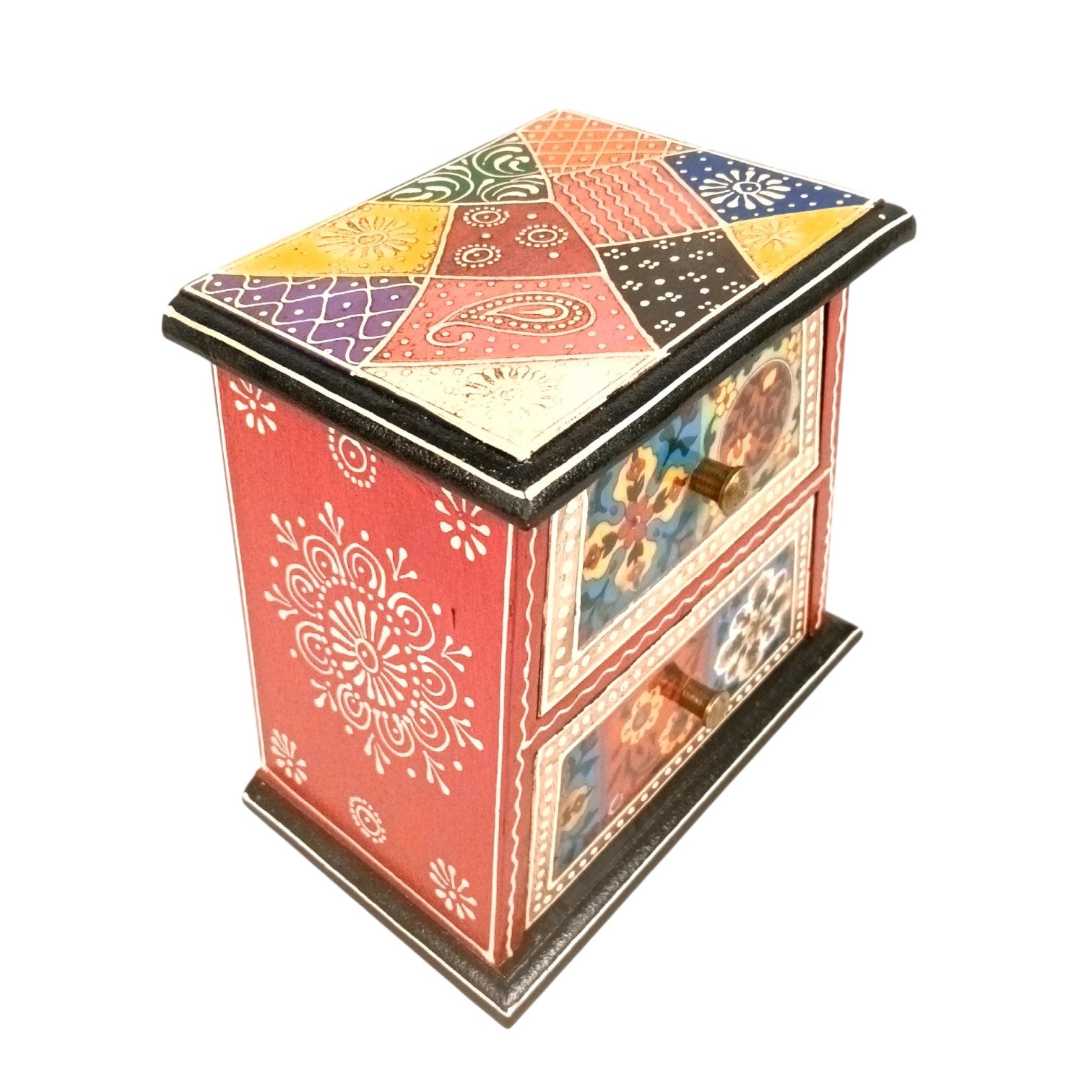 Jewellery Box With 2 Drawers For  Dressing Table - 7 Inch - Apkamart