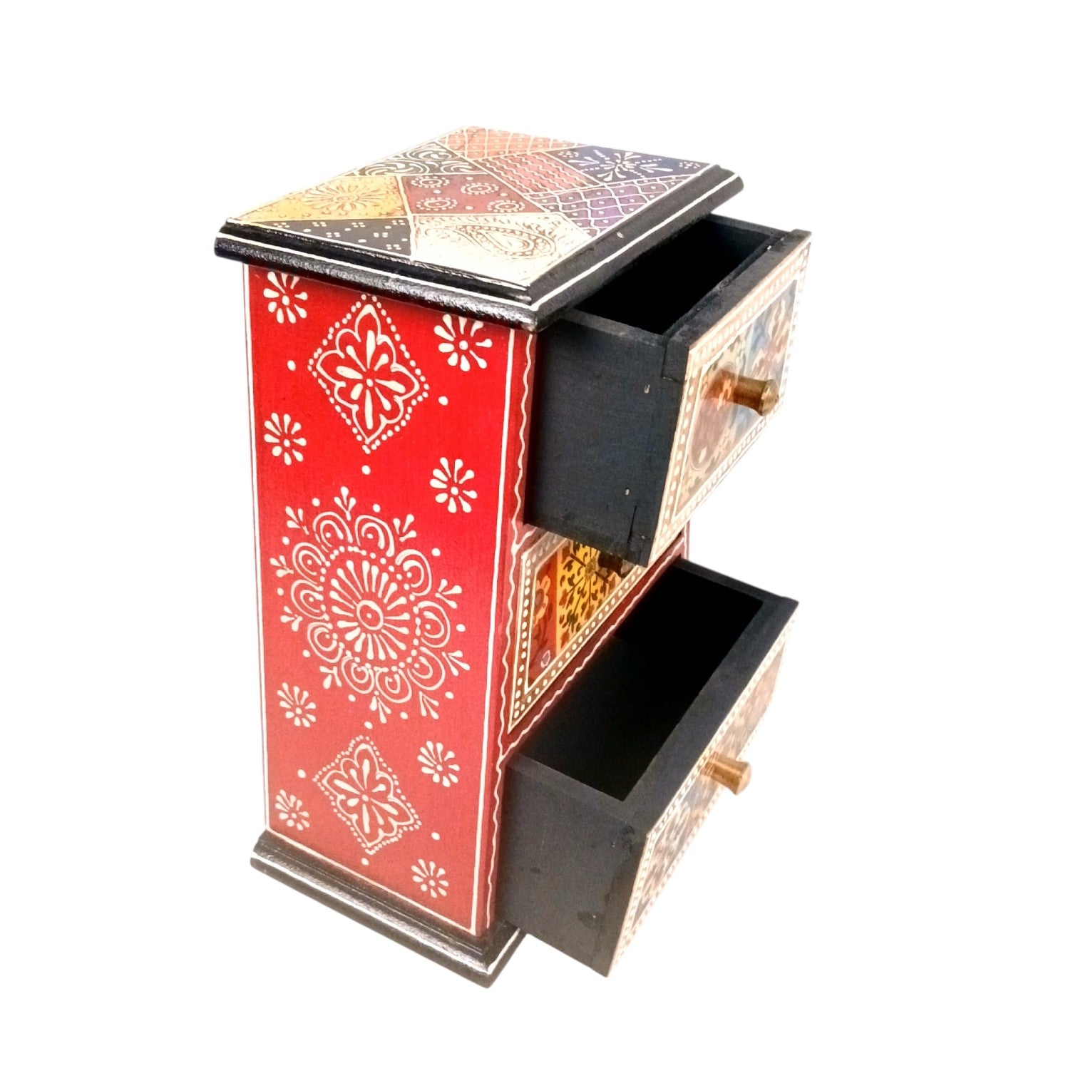 Jewellery Box With 3 Drawers For Dressing Table - 10 Inch - Apkamart