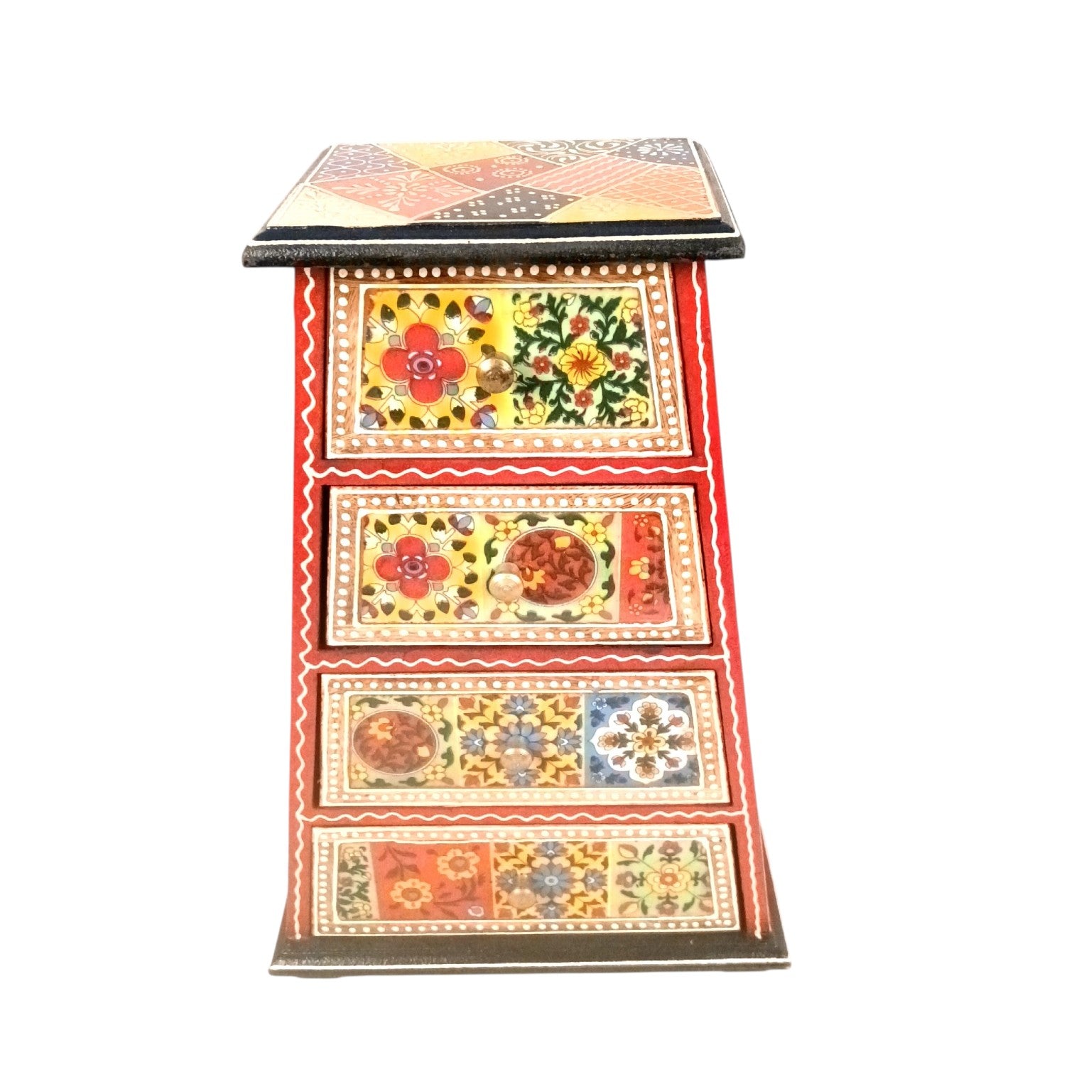 Jewellery Box With 4 Drawers For Dressing Table - 13 Inch - Apkamart