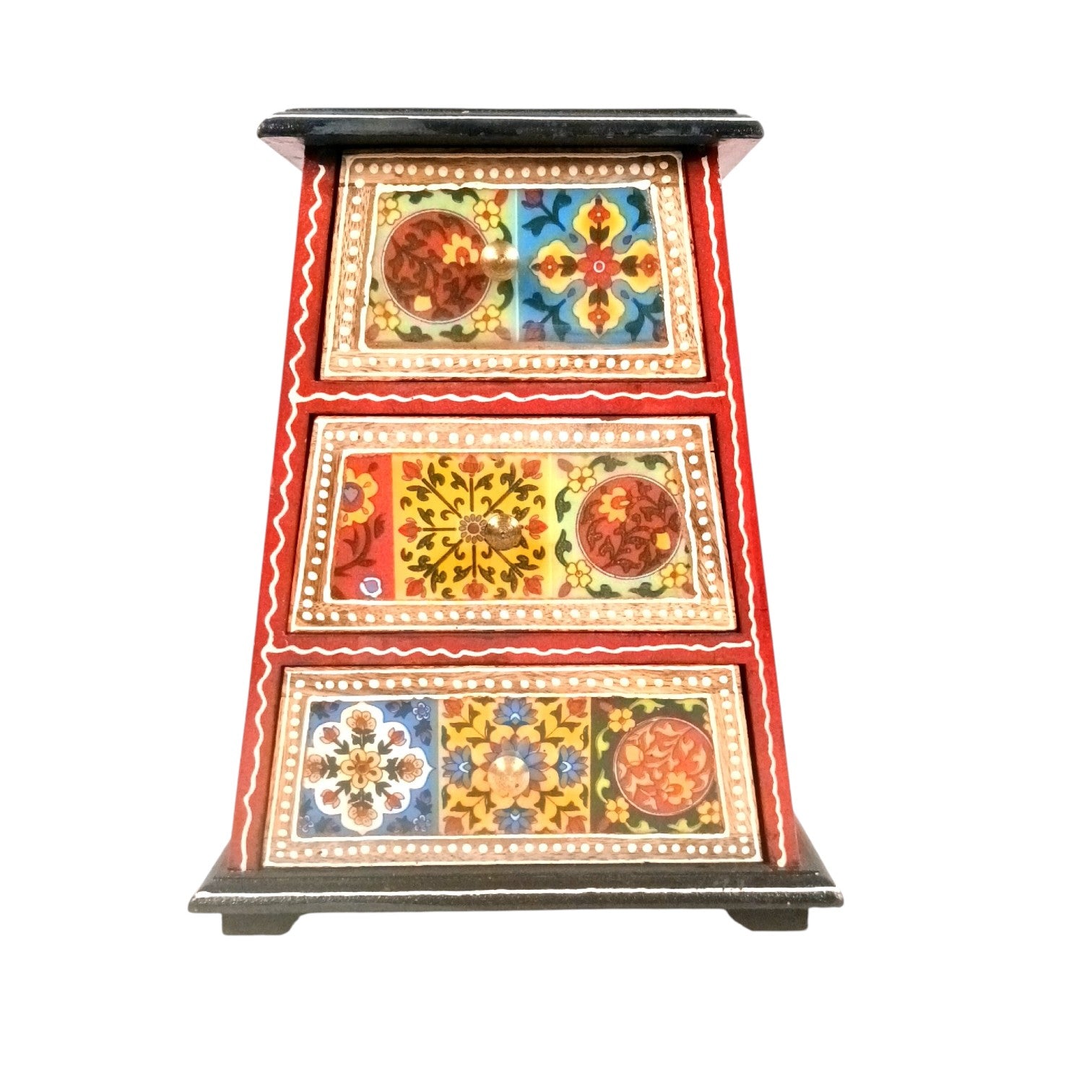 Jewellery Box With 4 Drawers For Dressing Table - 13 Inch - Apkamart