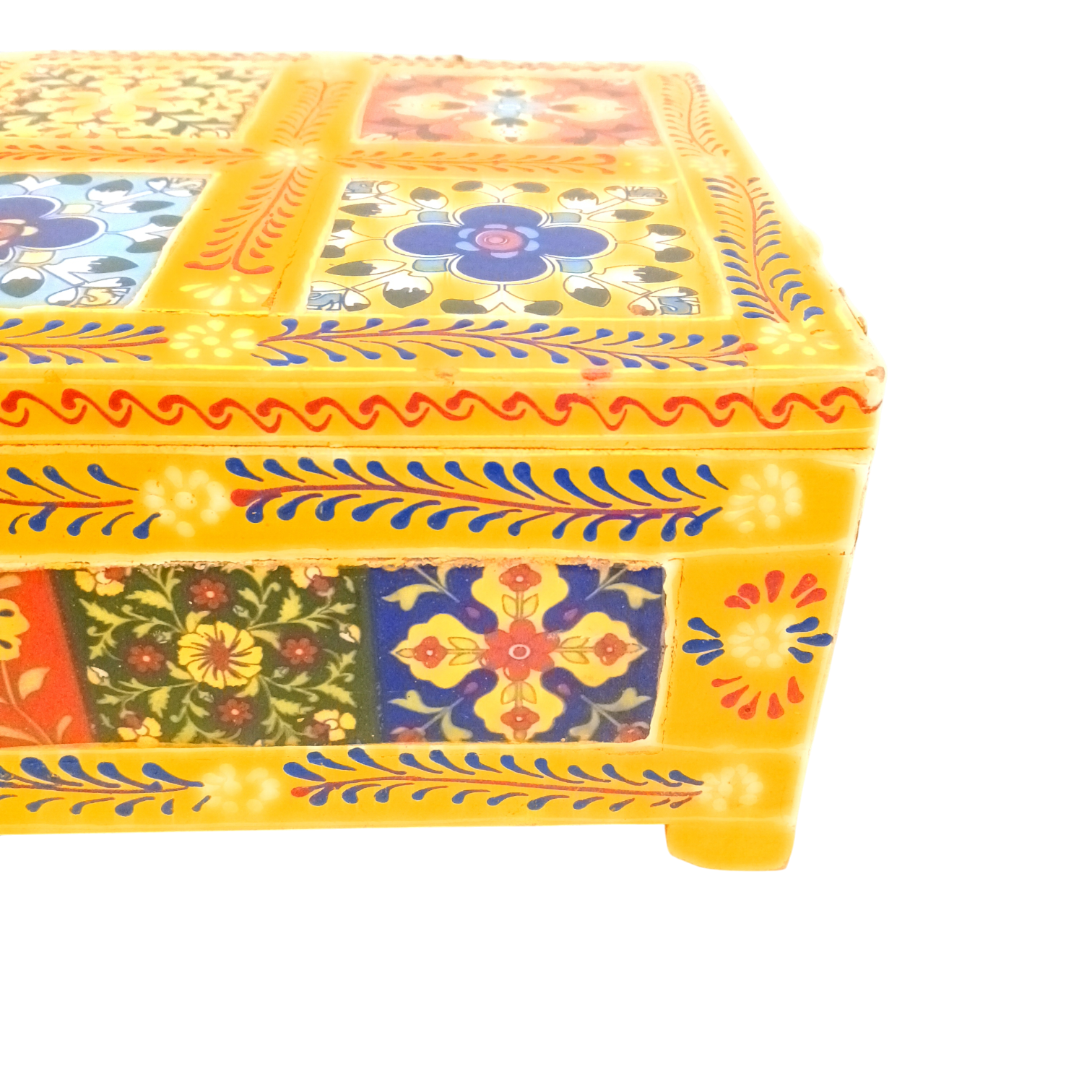 Handcrafted Wooden Box for Dry Fruits, Supari & Jewellery | Decorative Storage Box | Multipurpose Organizer for Gifting, Festive & Home Decor - 8 Inch - Apkamart