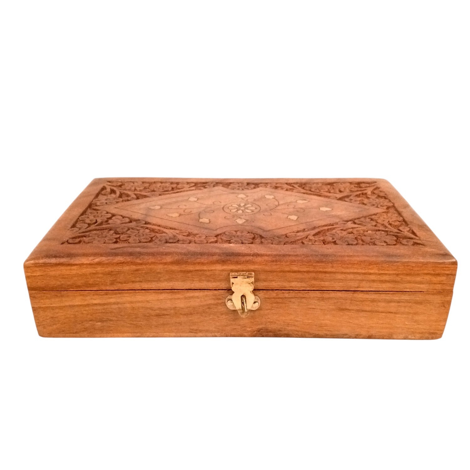 Wooden Jewelry Box for Bride | Bridal Gift Organizer for Women | Luxury Wedding Jewelry Storage Box | Compact Wooden Jewellery Case for Travel & Occasions - 10 Inch - Apkamart