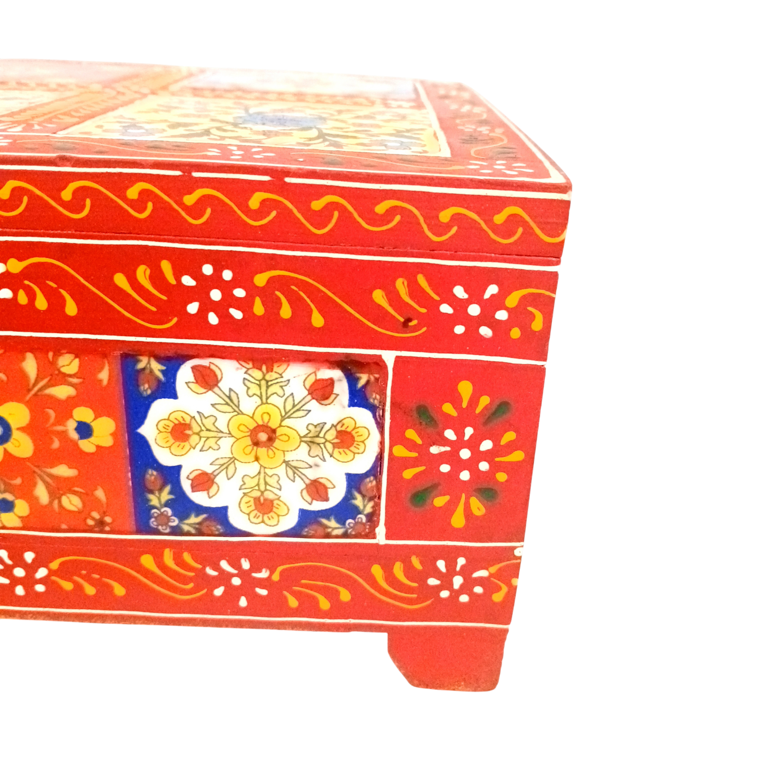 Handcrafted Wooden Box for Dry Fruits, Supari & Jewellery | Decorative Storage Box | Multipurpose Organizer for Gifting, Festive & Home Decor - 8 Inch - Apkamart