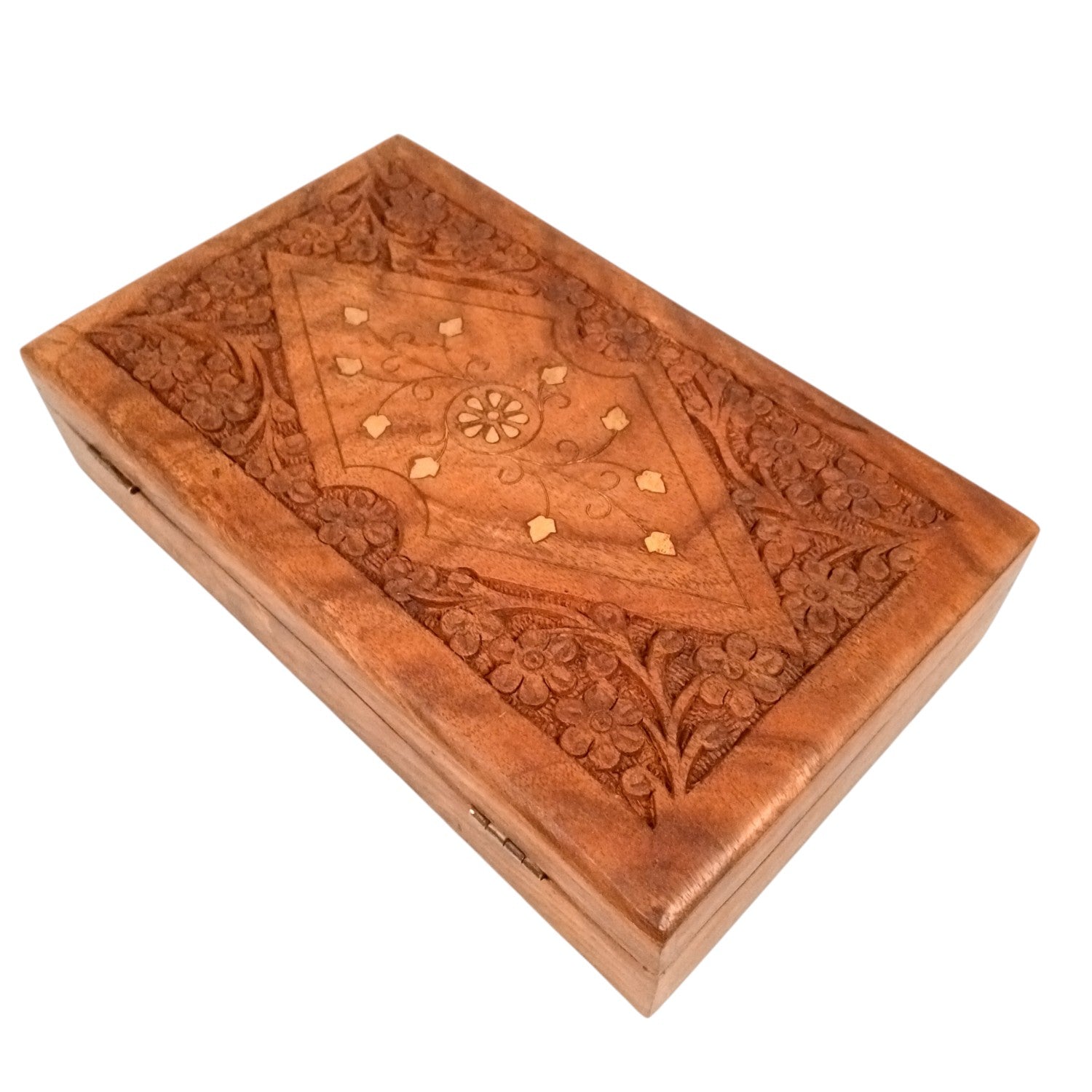 Wooden Jewelry Box for Bride | Bridal Gift Organizer for Women | Luxury Wedding Jewelry Storage Box | Compact Wooden Jewellery Case for Travel & Occasions - 10 Inch - Apkamart